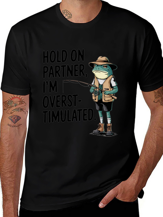 Overstimulated Frog Fisherman Graphic Tee
