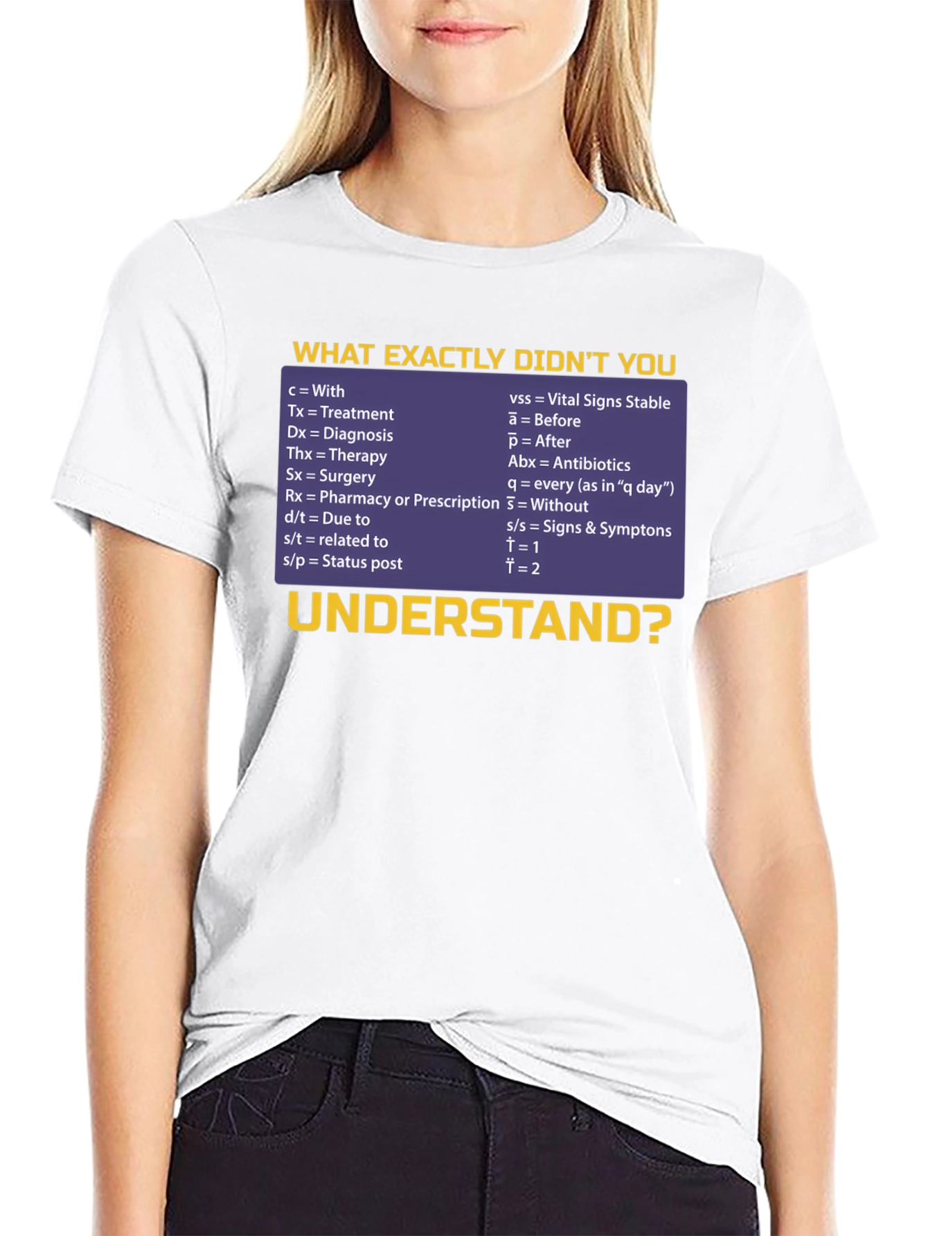 Medical Abbreviation T-Shirt: Doctor Nurse Funny Tee