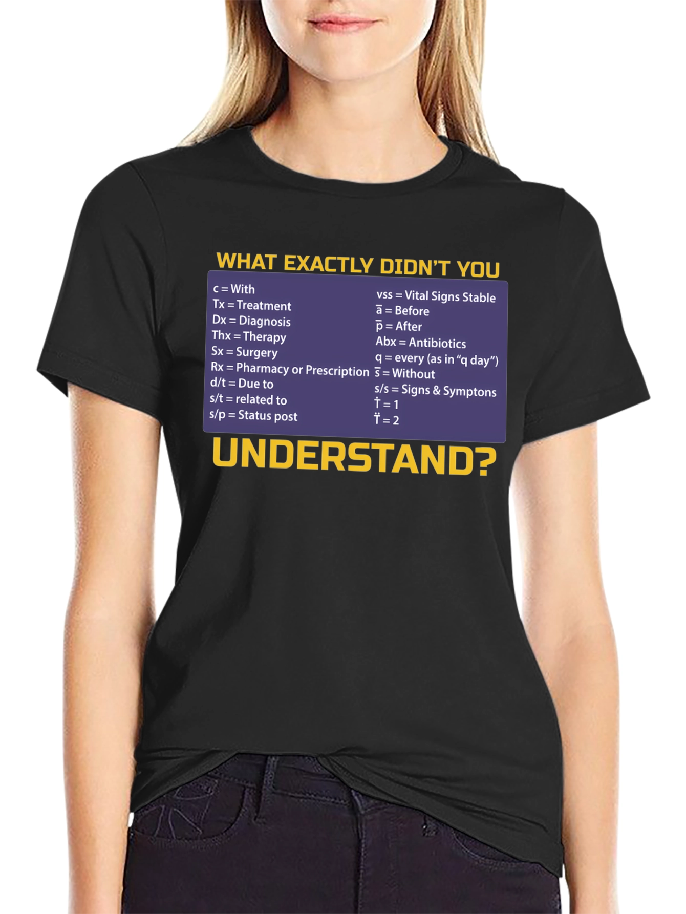 Medical Abbreviation T-Shirt: Doctor Nurse Funny Tee