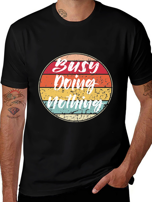 Busy Doing Nothing Retro Graphic Tee