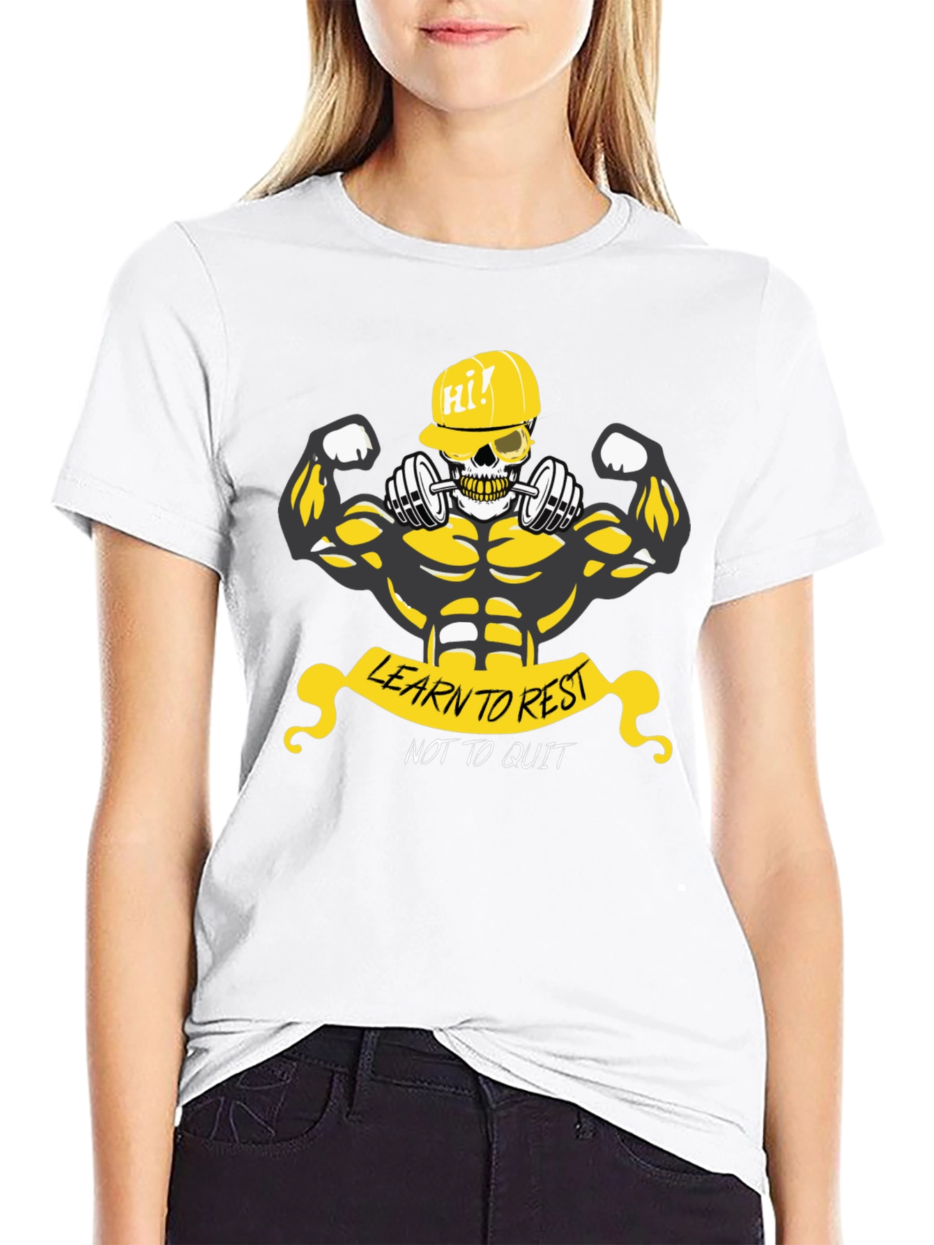 Weightlifting Skeleton Graphic T-Shirt