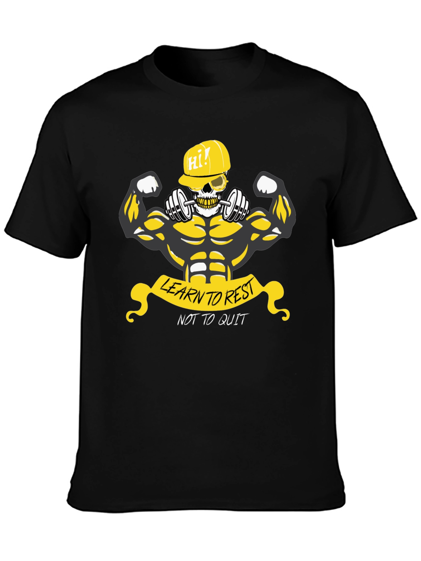Weightlifting Skeleton Graphic T-Shirt