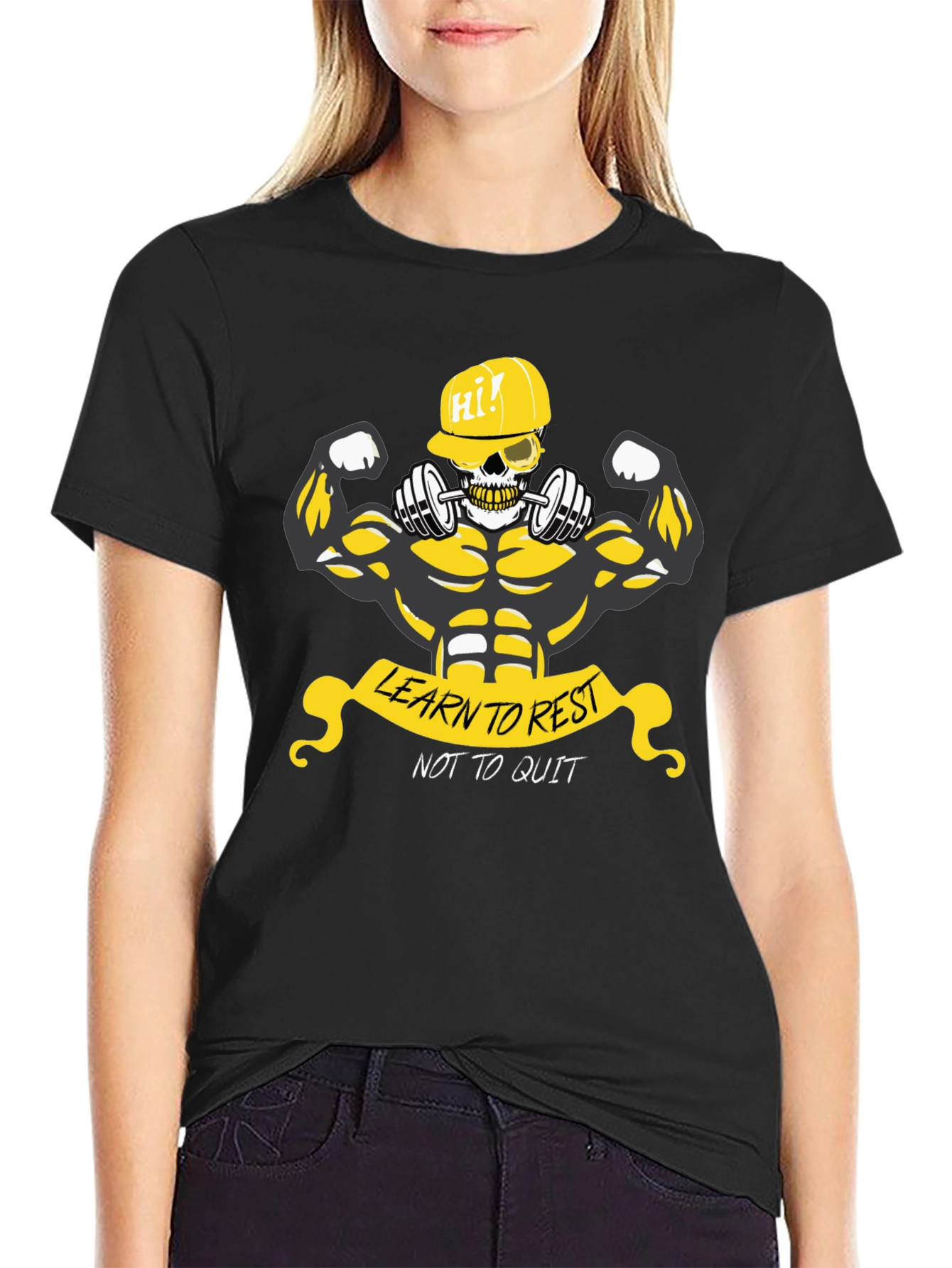 Weightlifting Skeleton Graphic T-Shirt