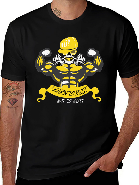 Weightlifting Skeleton Graphic T-Shirt