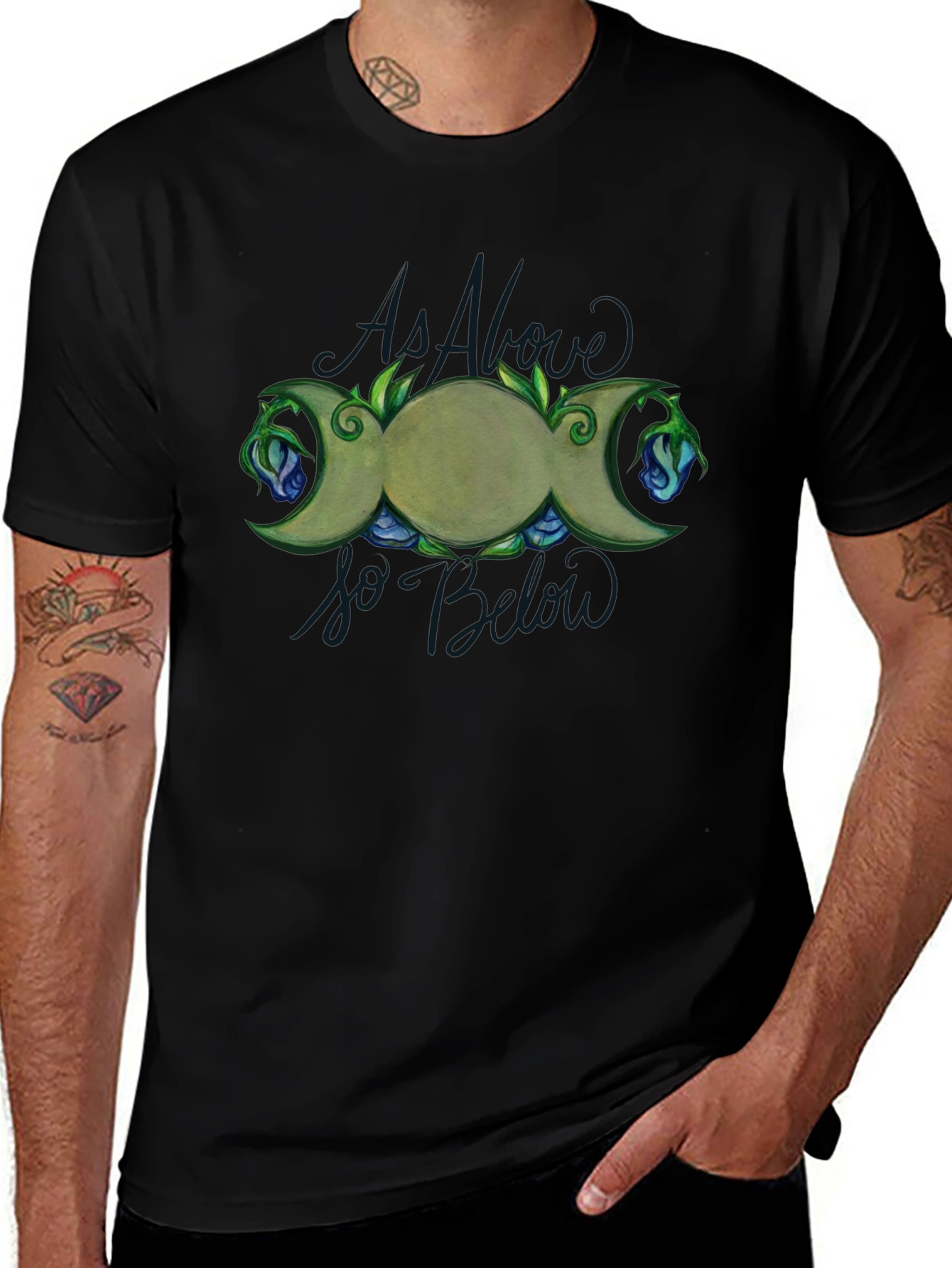 As Above So Below Triple Moon T-Shirt