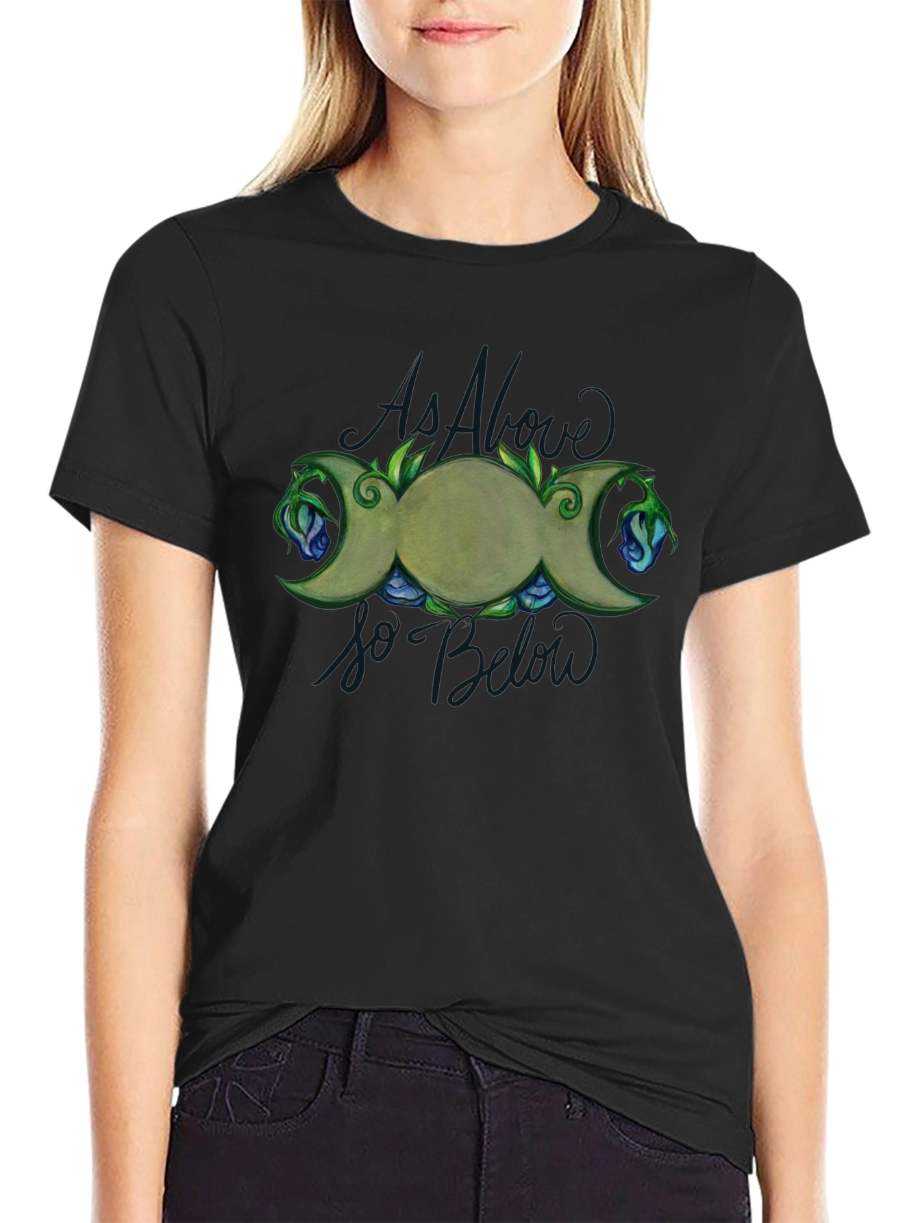As Above So Below Triple Moon T-Shirt