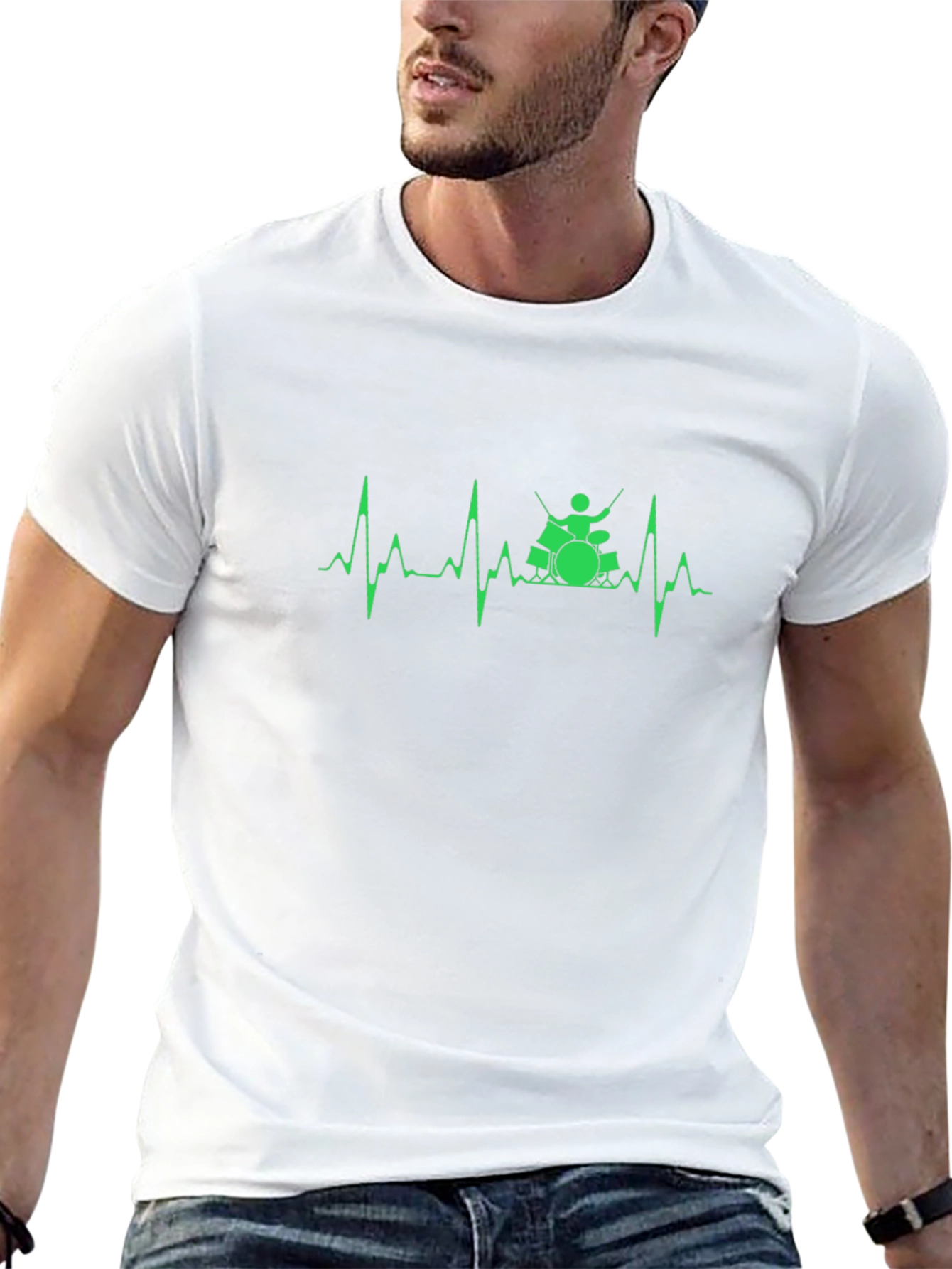 Drummer Heartbeat Graphic Tee