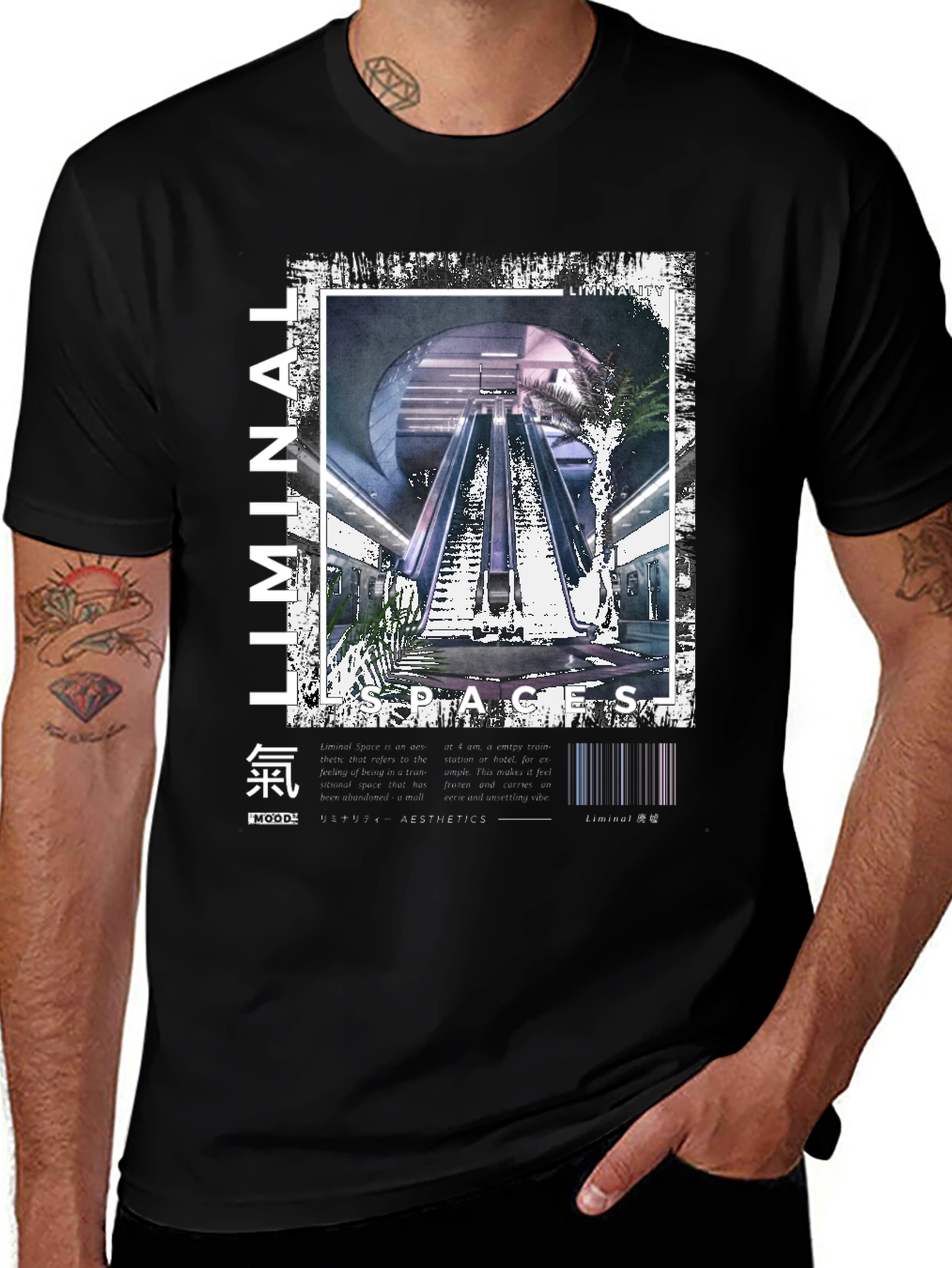Liminal Spaces Graphic T-Shirt - Black
