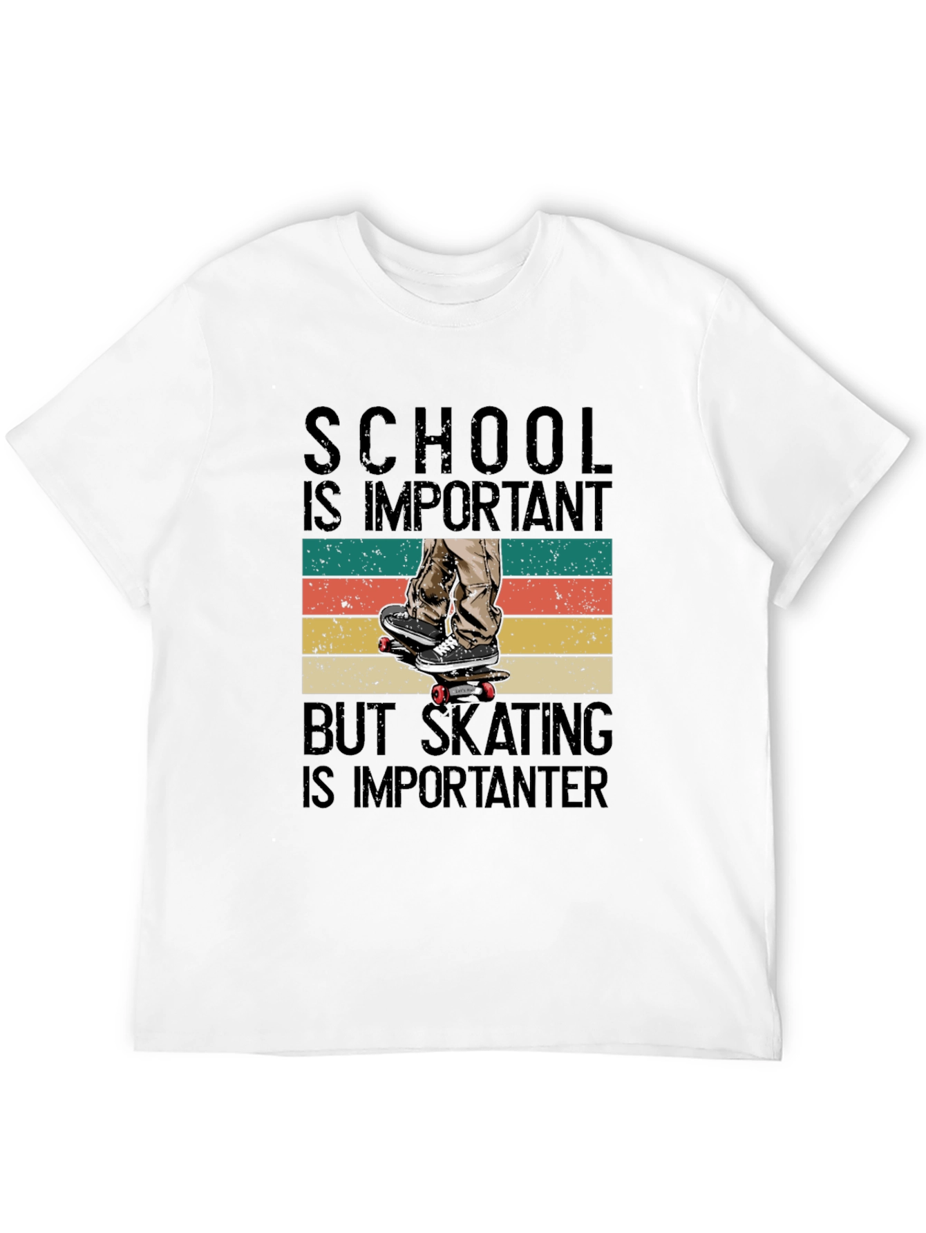 Skateboarding T-Shirt - School is Important