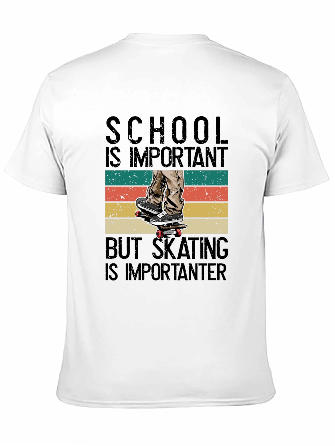 Skateboarding T-Shirt - School is Important