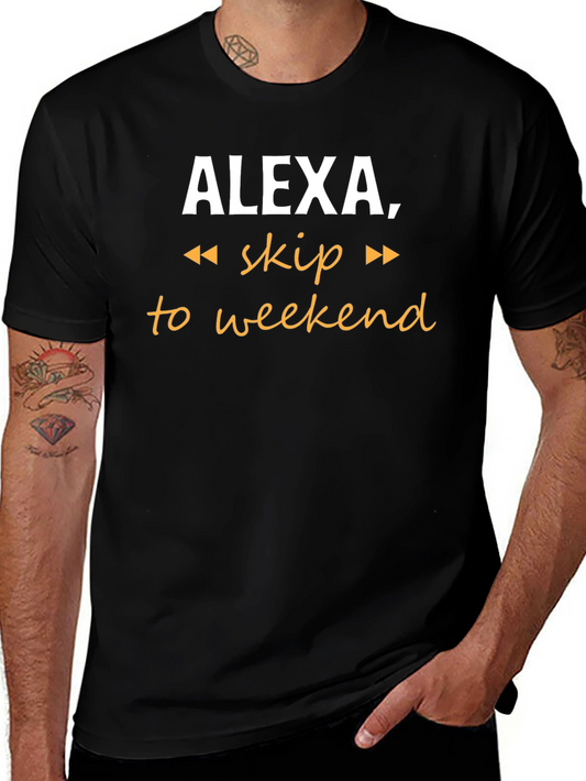 Alexa Skip to Weekend Black T-Shirt