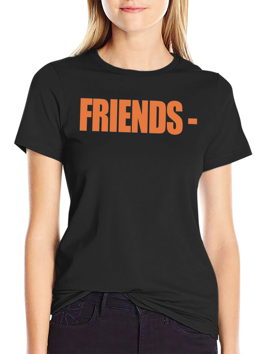 Friends Graphic Print Black T-Shirt