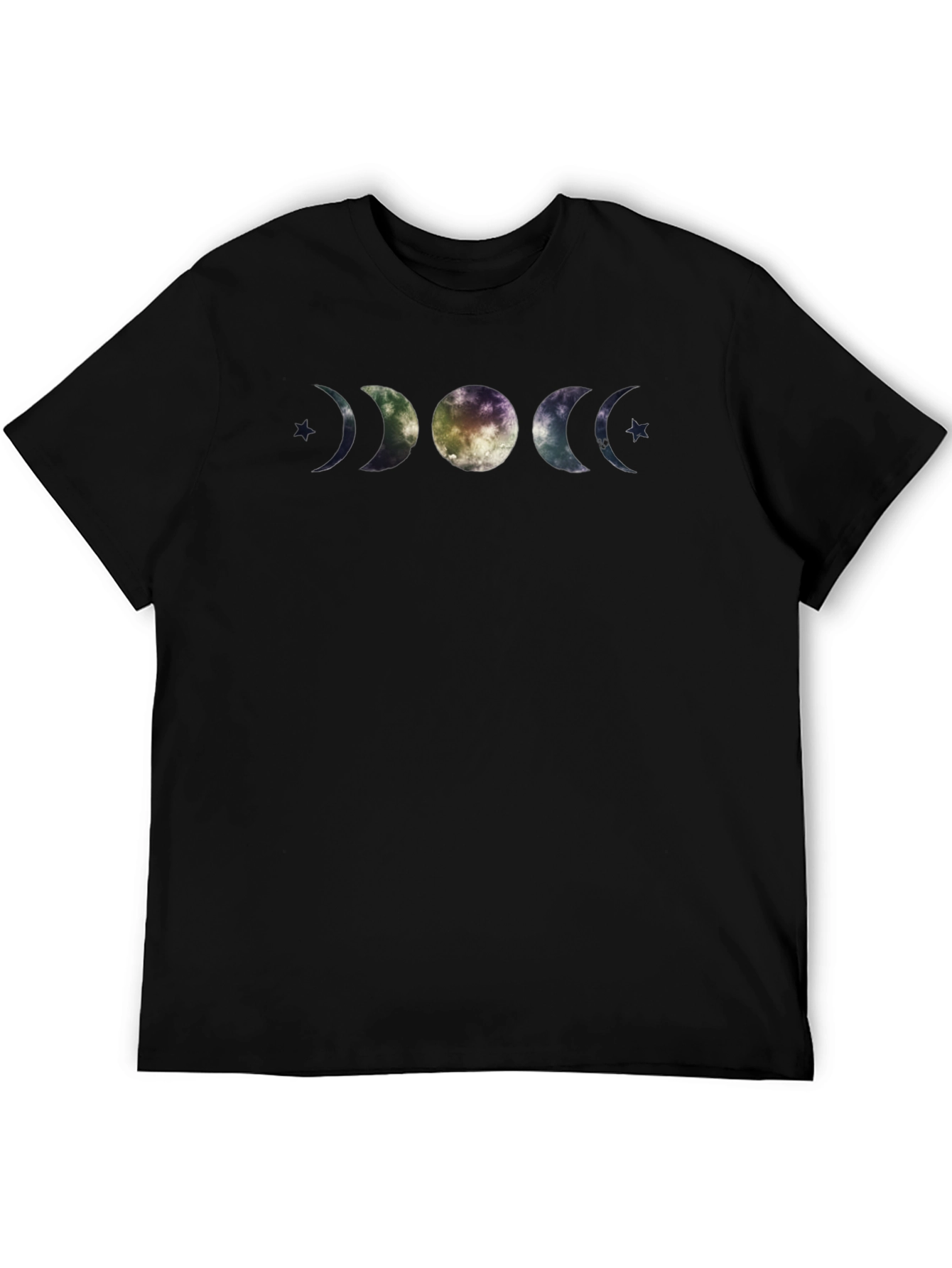 Moon Phases Graphic Black T-Shirt