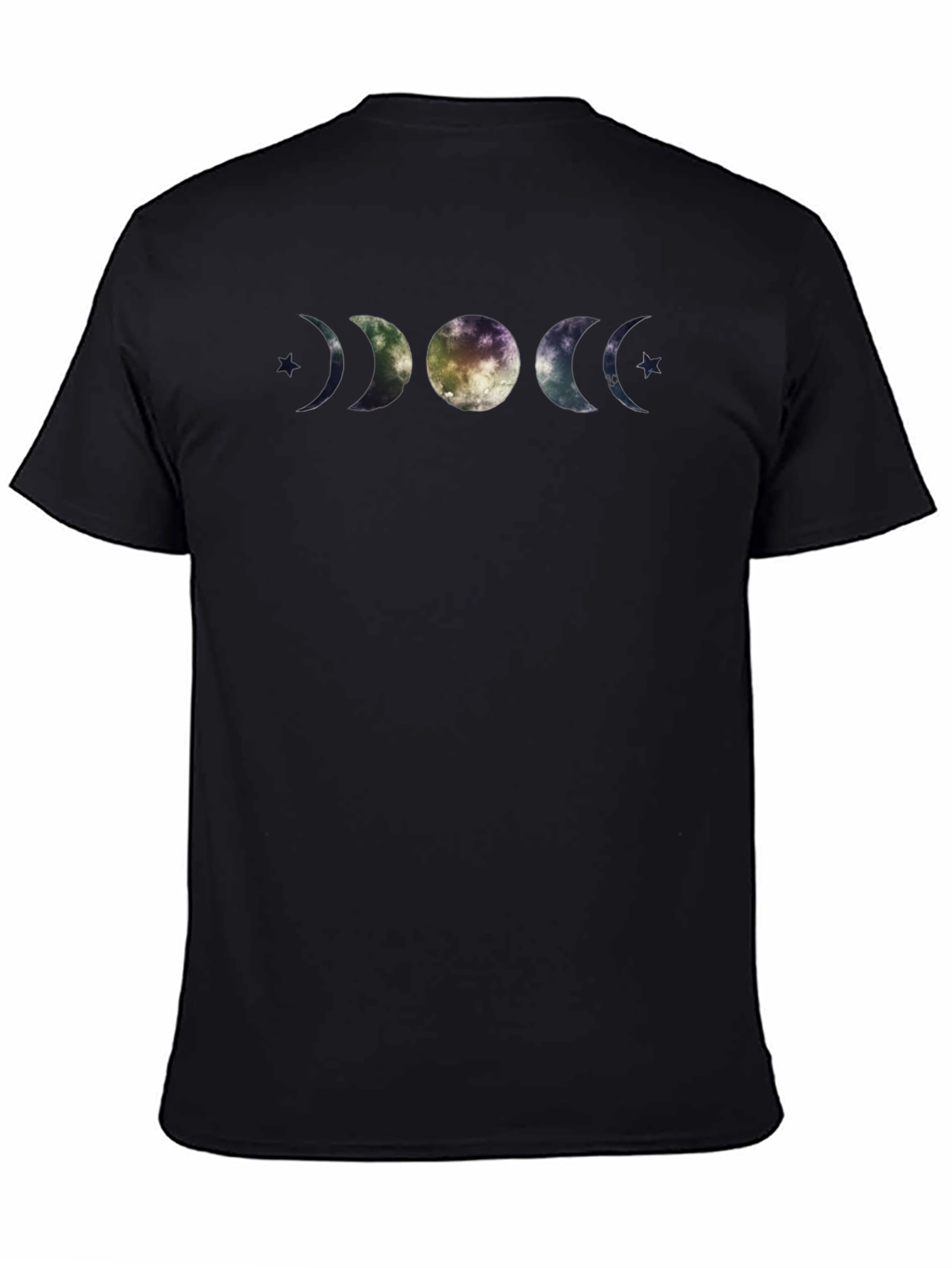 Moon Phases Graphic Black T-Shirt