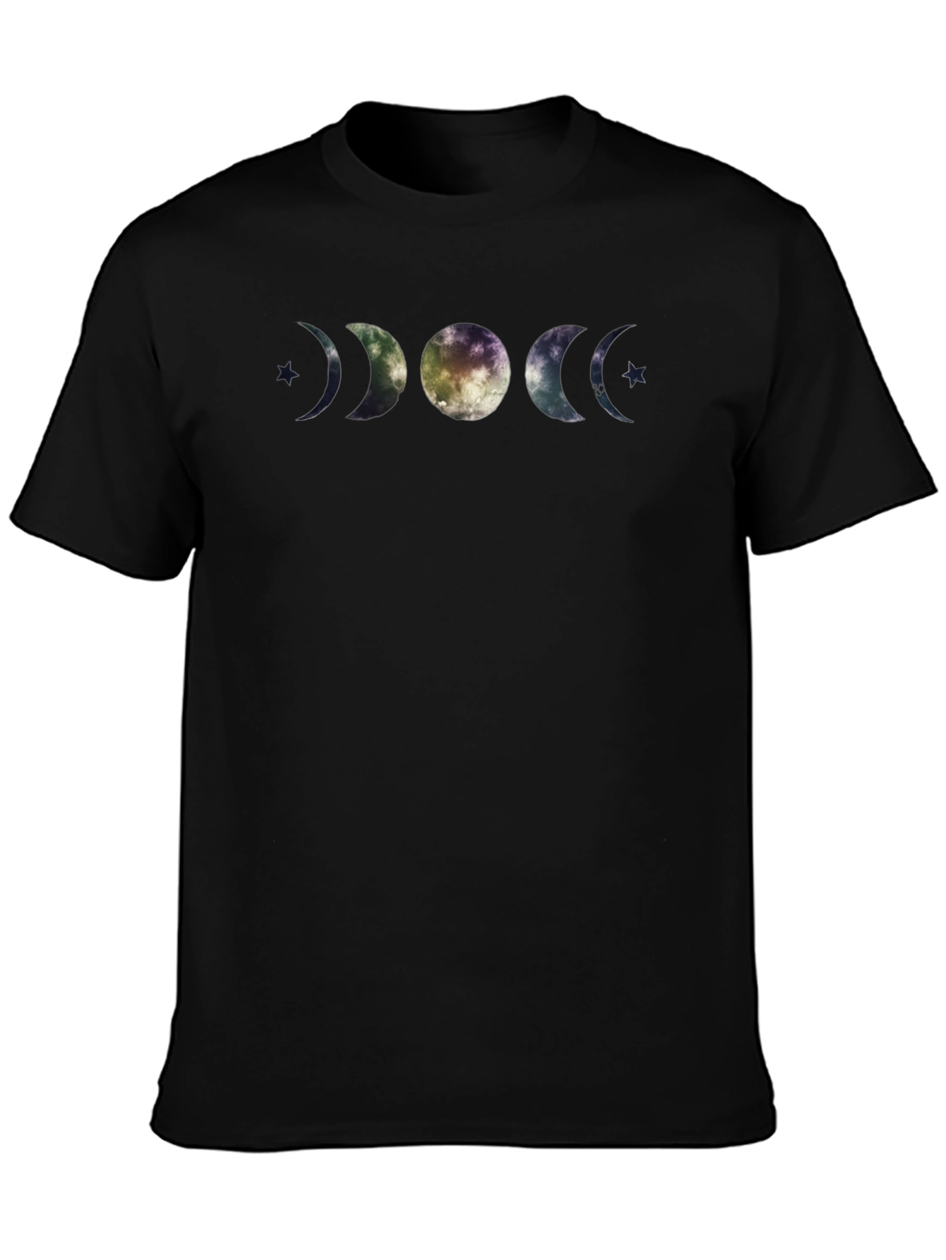 Moon Phases Graphic Black T-Shirt