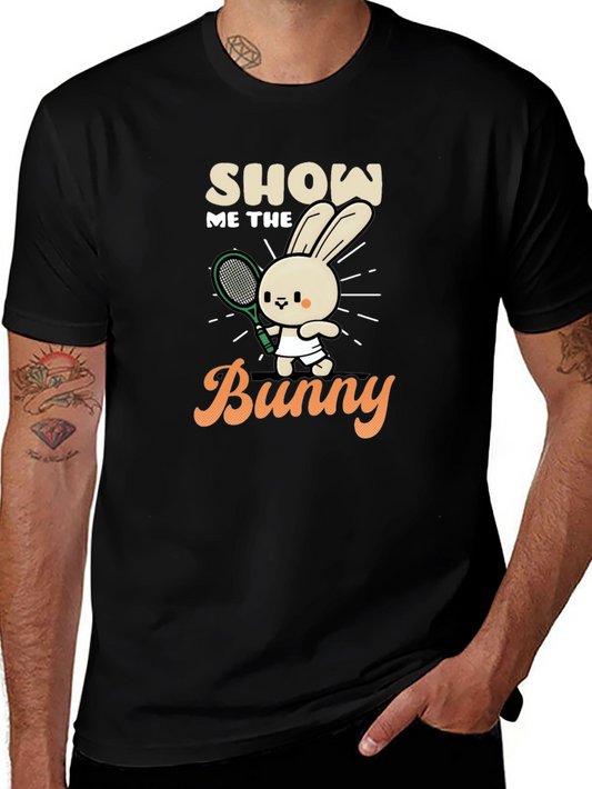 Show Me the Bunny T-Shirt - Cute Tennis Rabbit Tee