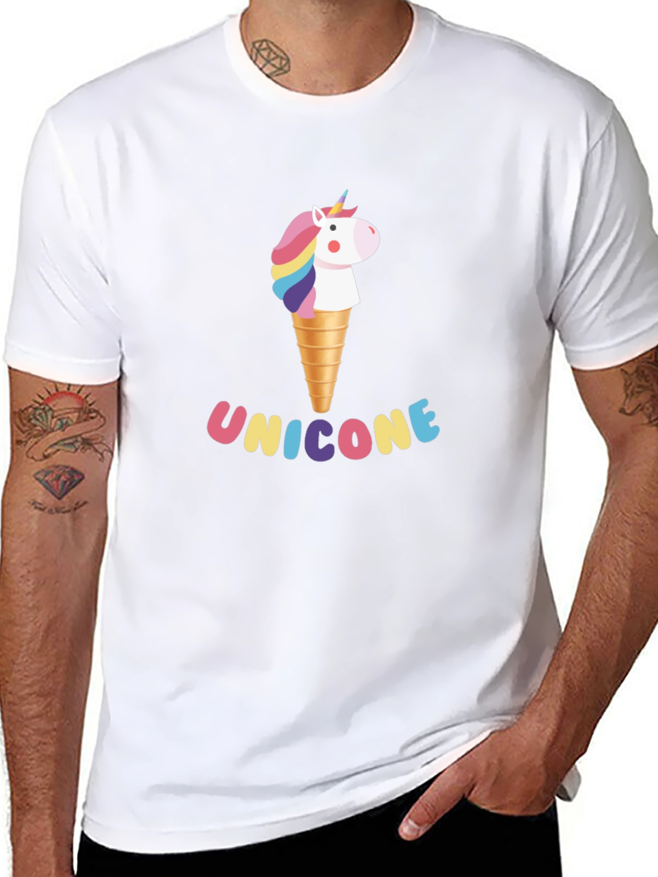 Unicone Black Graphic Tee