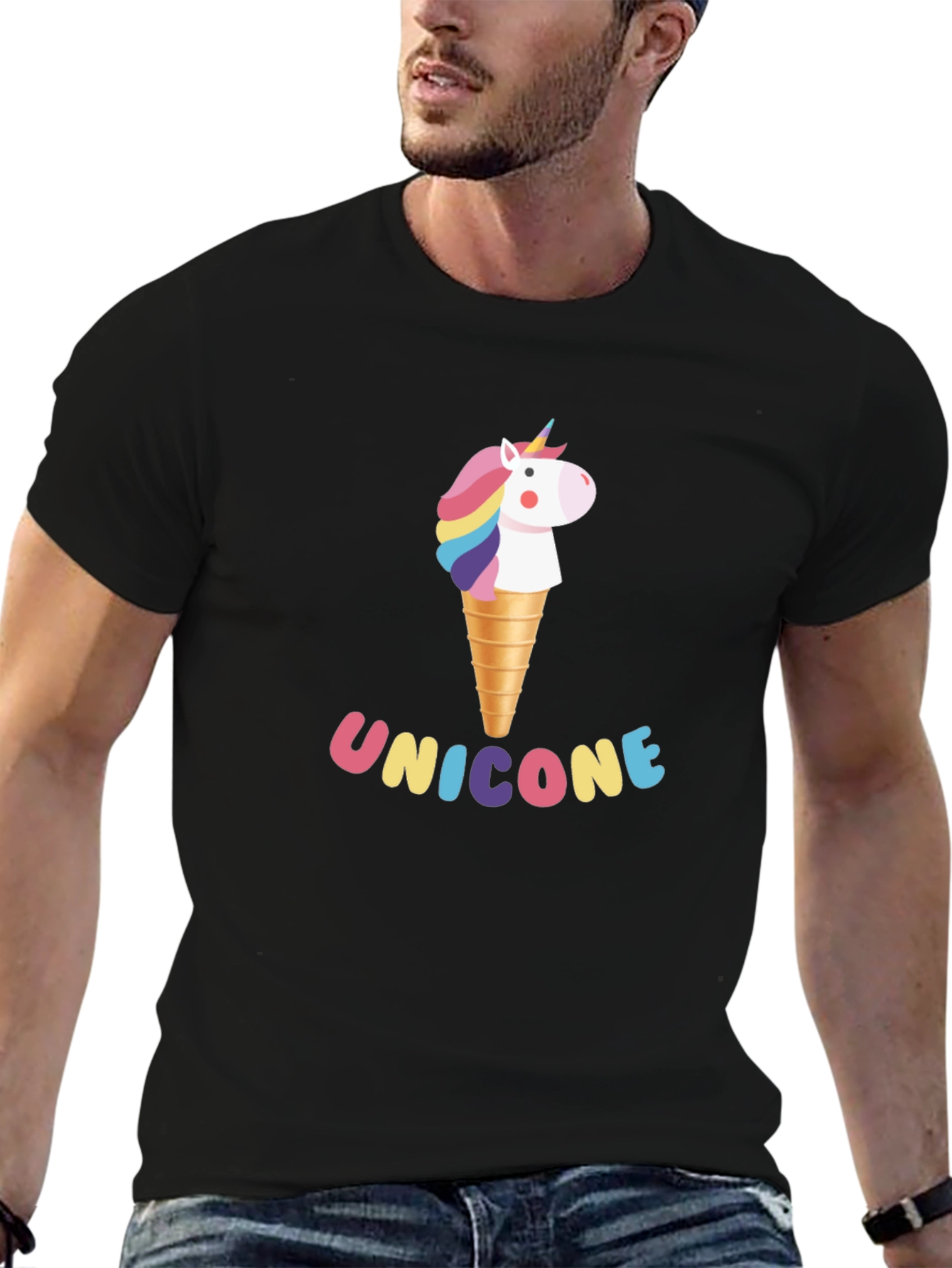 Unicone Black Graphic Tee