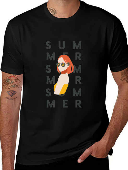 Summer Vibes Black Graphic T-Shirt