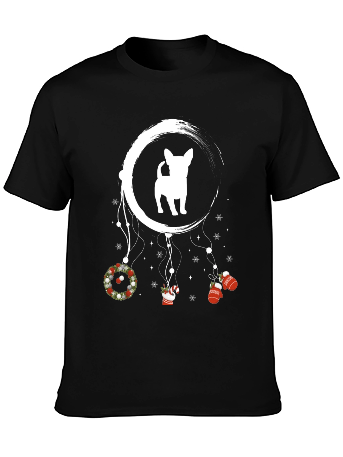 Festive Dog Dreamcatcher Graphic Tee