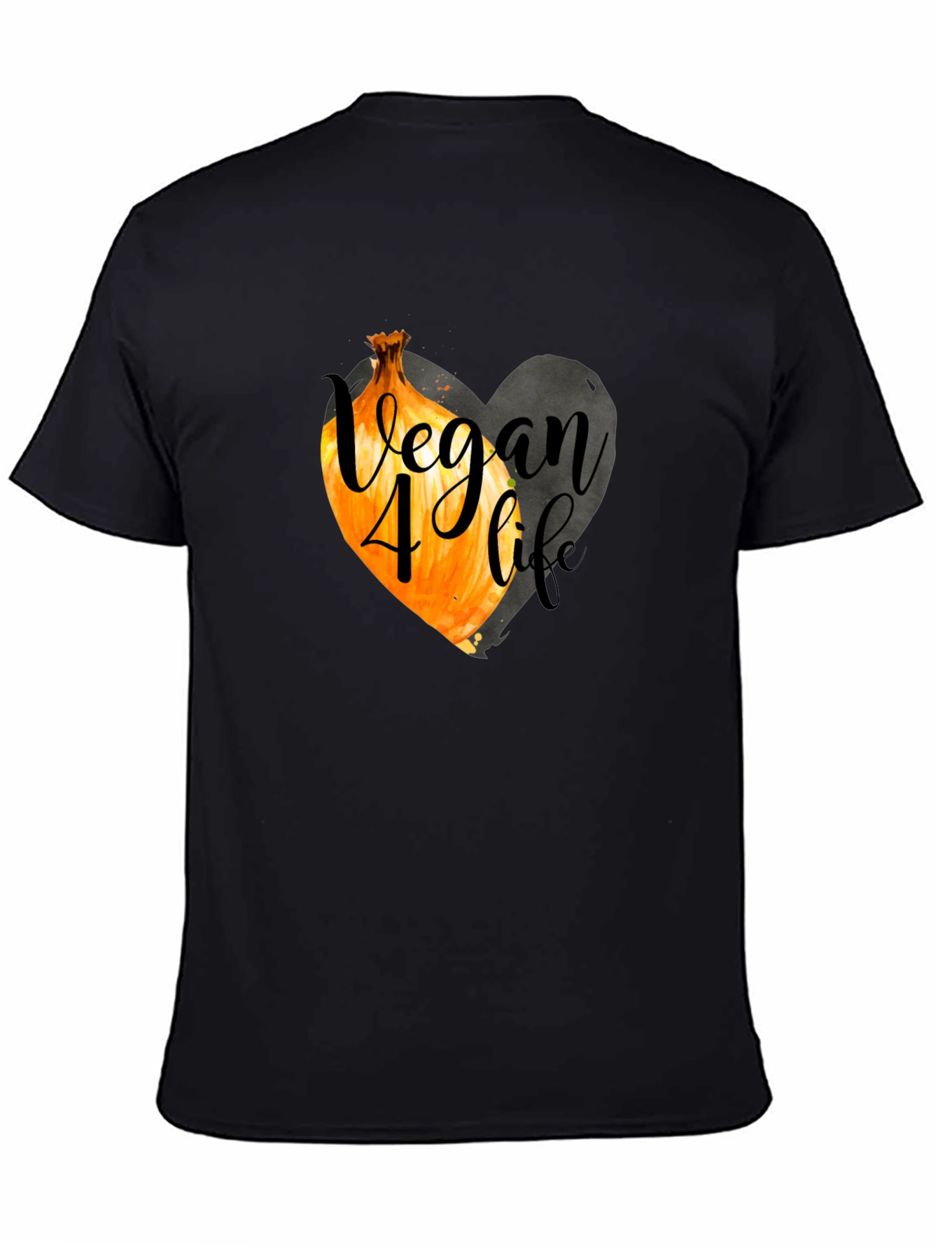 Vegan 4 Life Onion Heart Graphic Tee
