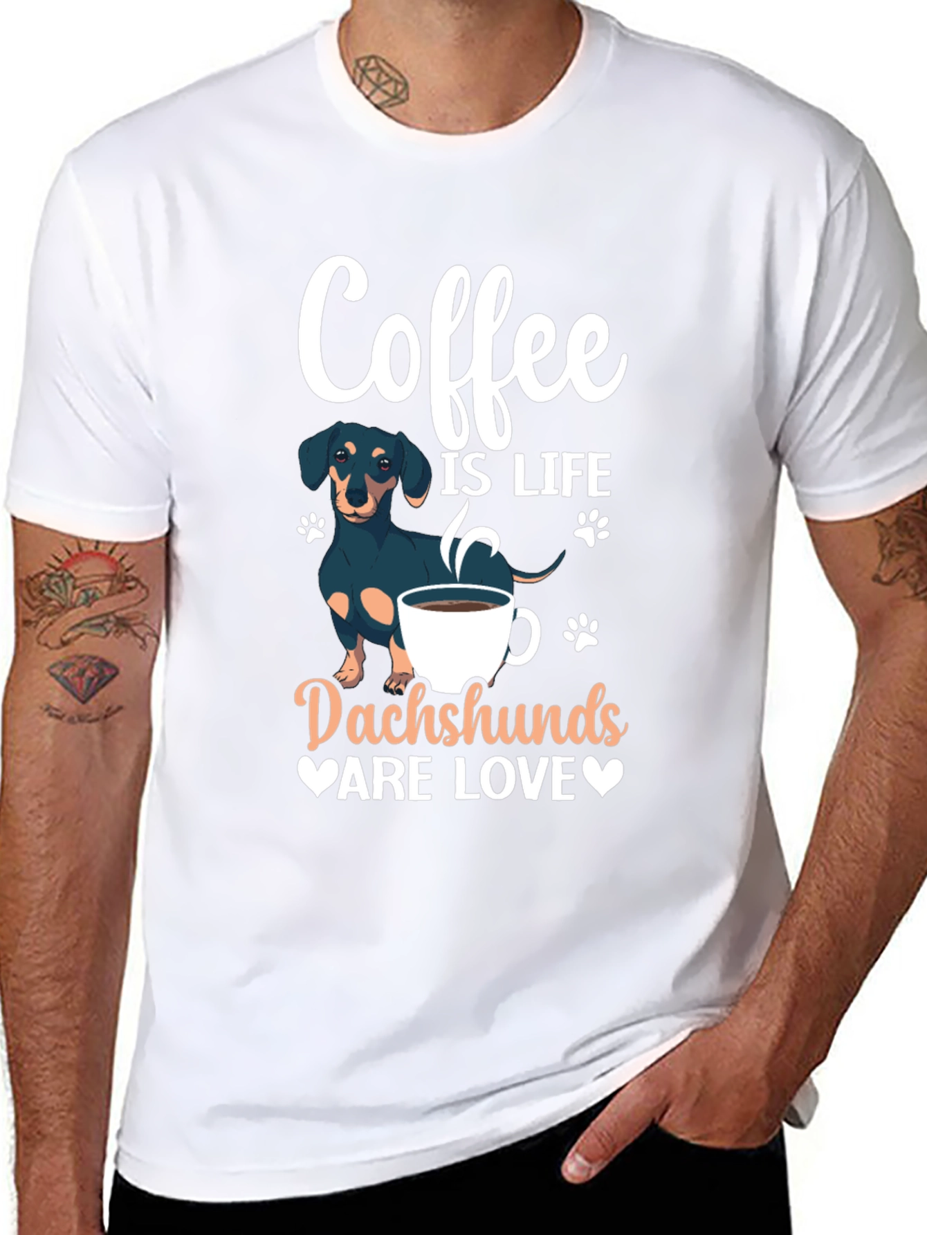 Coffee & Dachshunds T-Shirt - Perfect Gift!