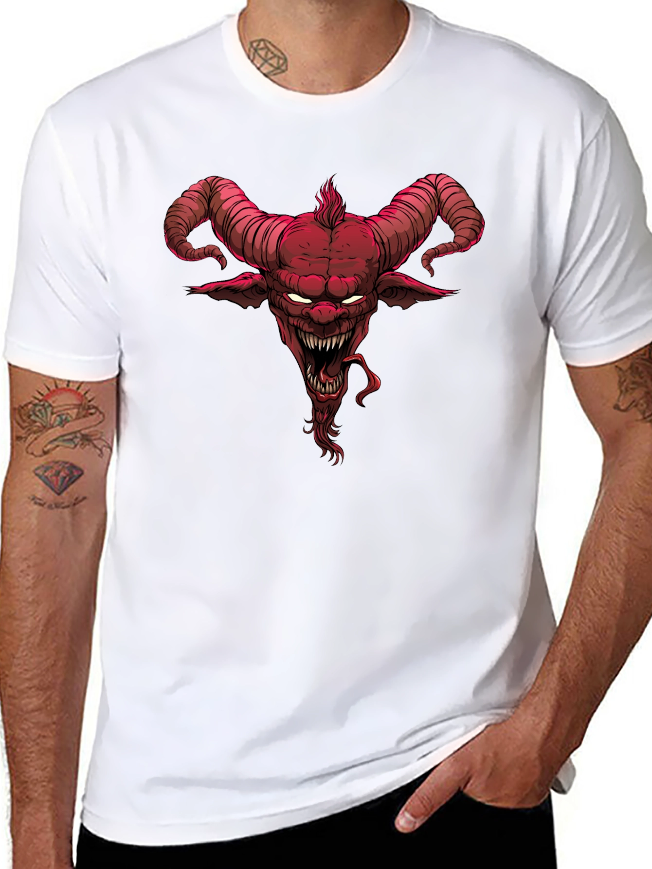 Red Demon Graphic Tee - Unleash Your Dark Side