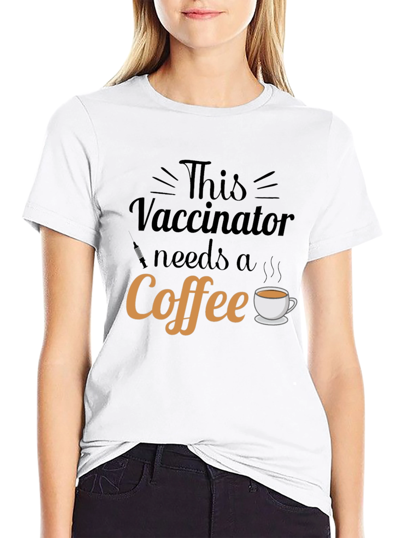 Vaccinator Needs Coffee Graphic T-Shirt