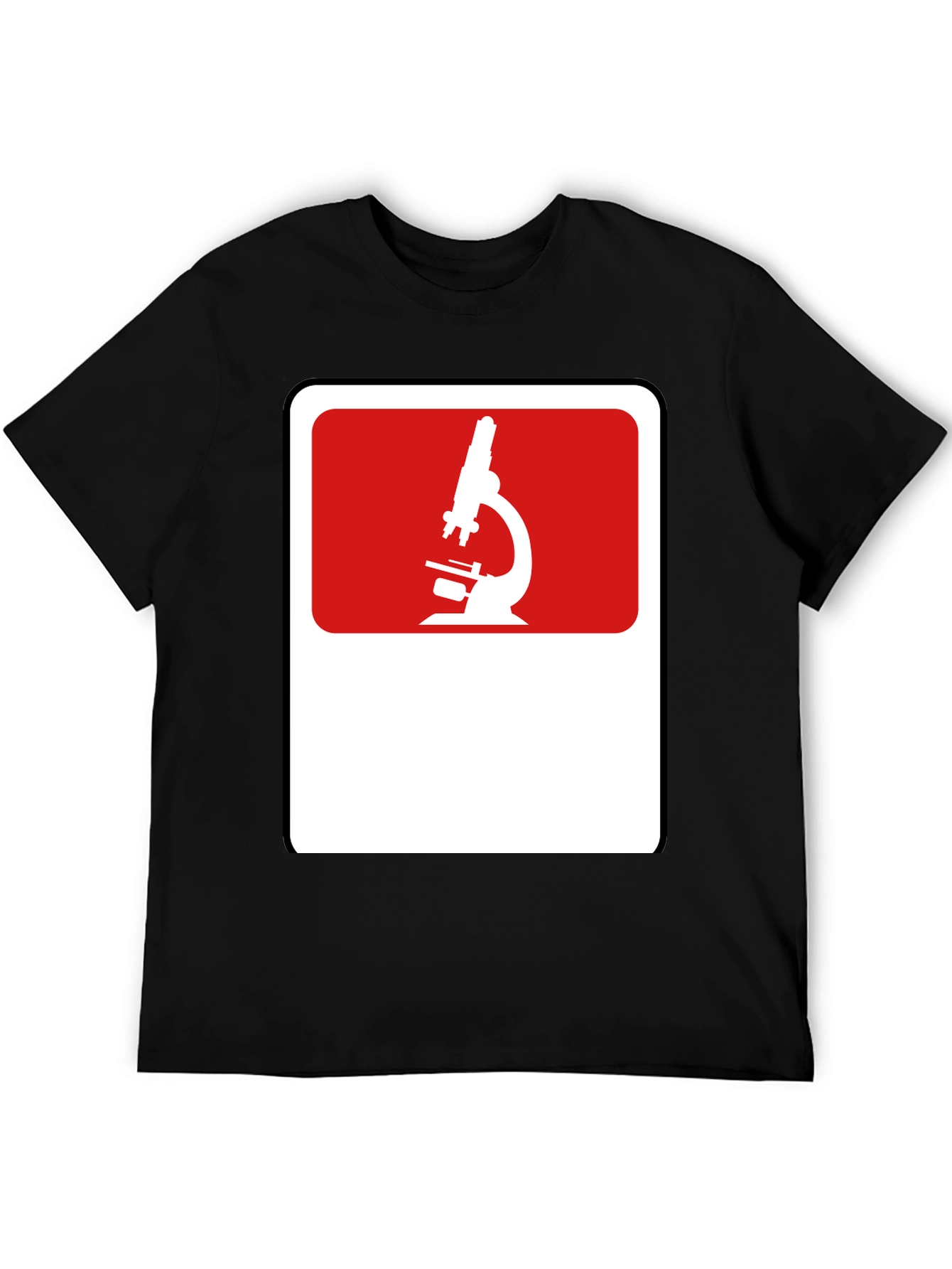 Science Microscope Graphic Black T-Shirt