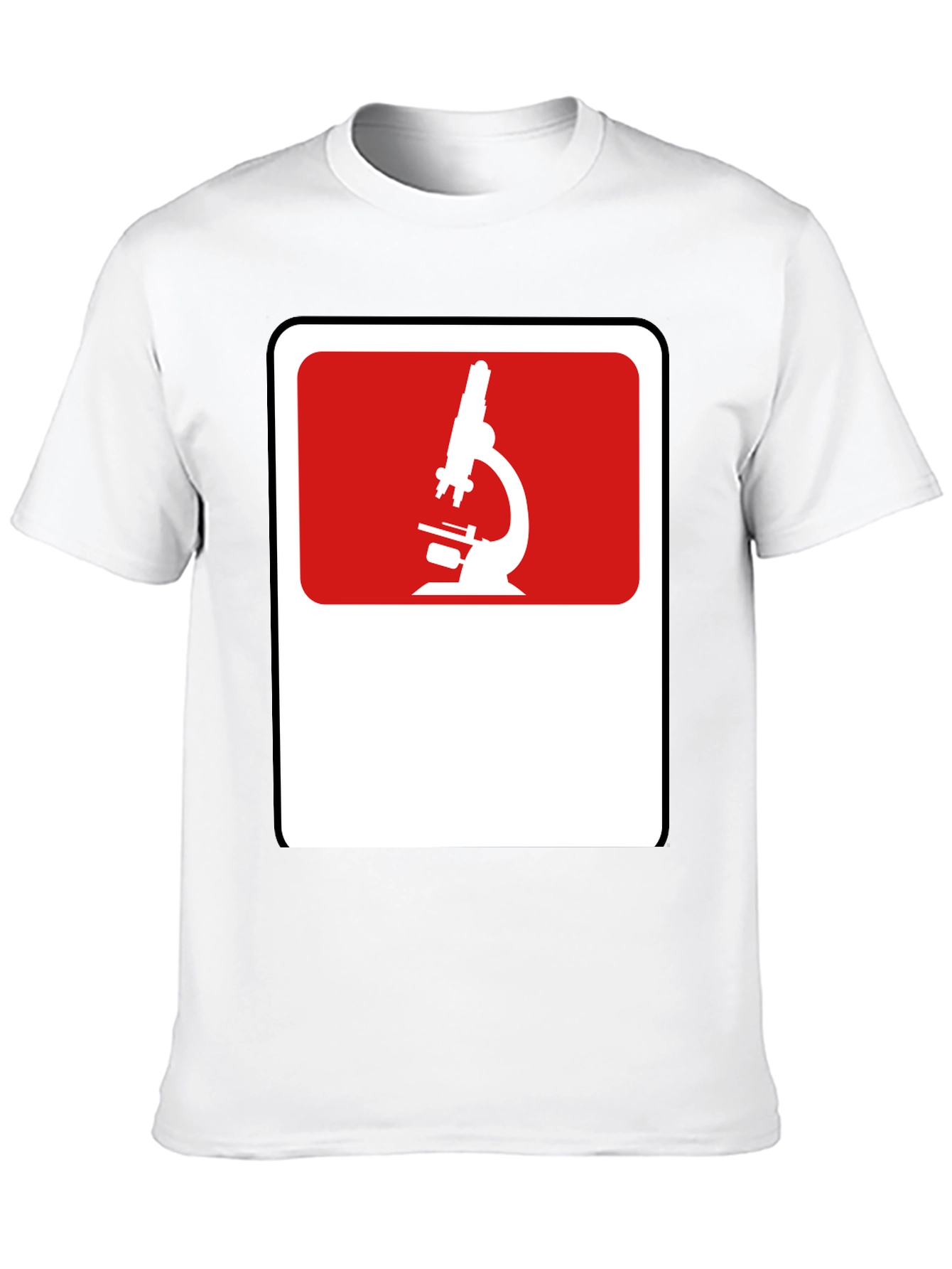 Science Microscope Graphic Black T-Shirt