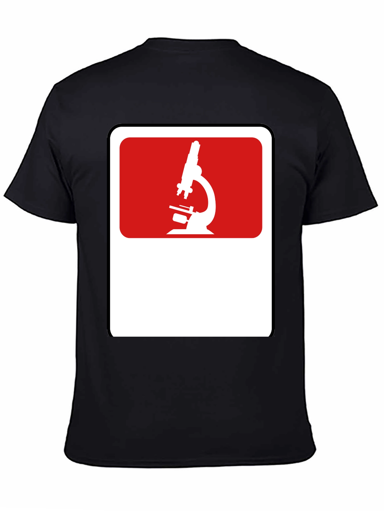Science Microscope Graphic Black T-Shirt