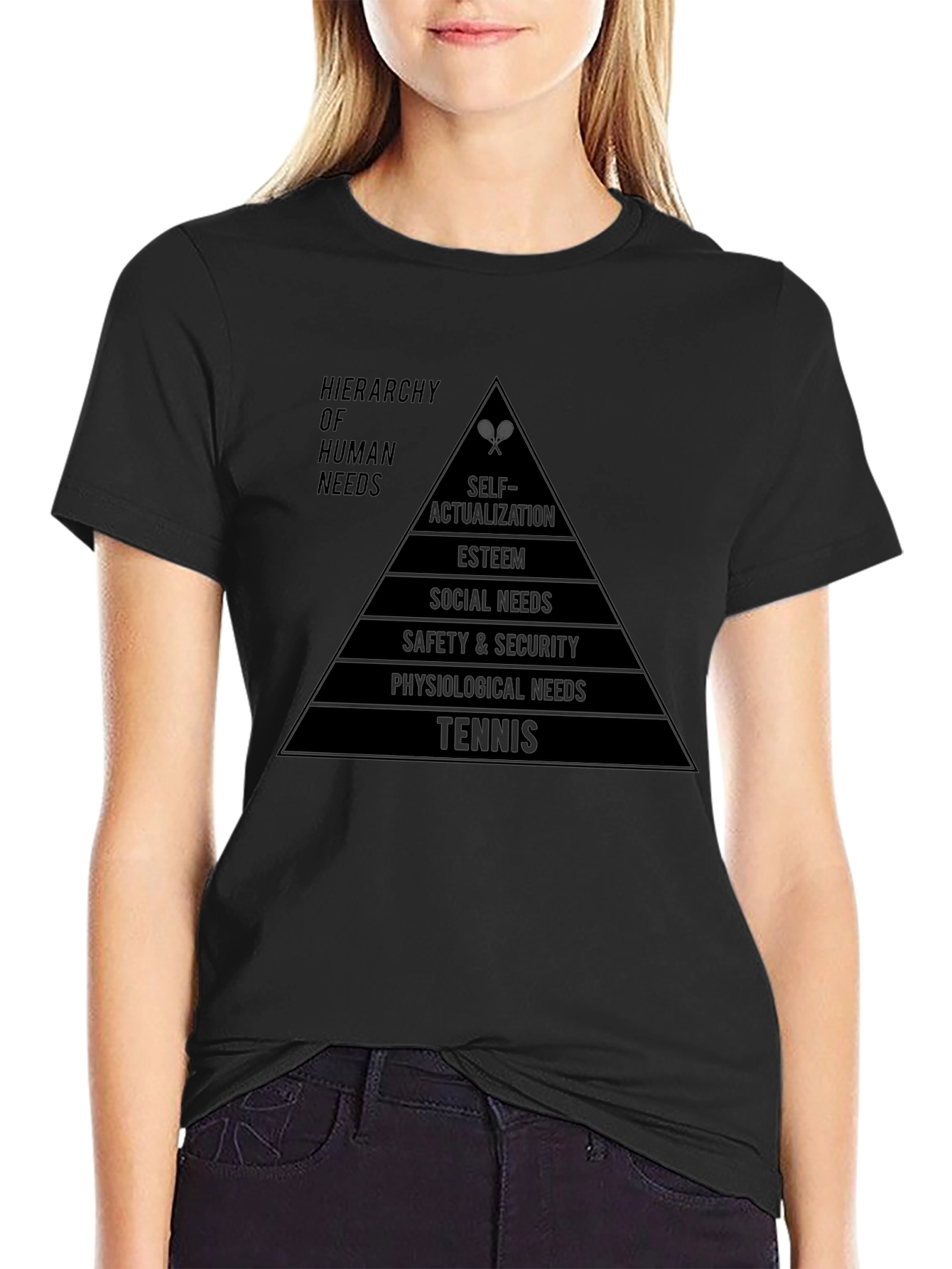 Hierarchy of Needs Tennis T-Shirt