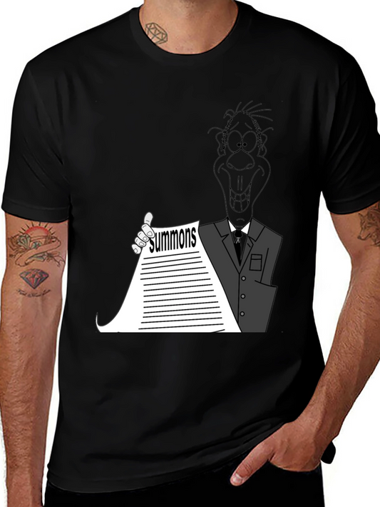 Cartoon Summons Black T-Shirt