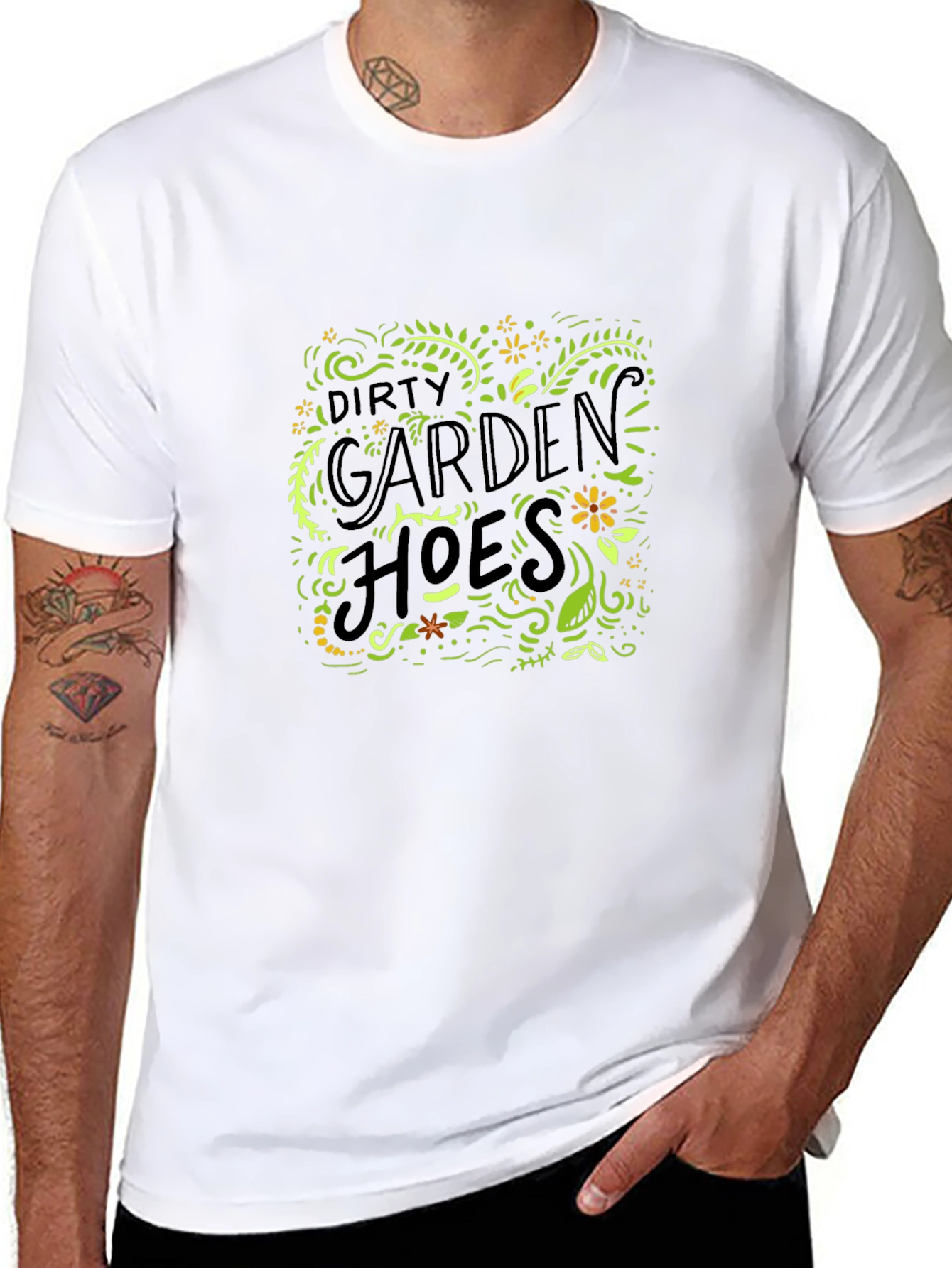 Dirty Garden Hoes Graphic Tee - Black Cotton T-Shirt