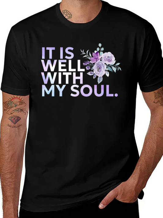 It Is Well With My Soul Floral T-Shirt