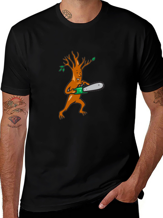 Tree with Chainsaw T-Shirt