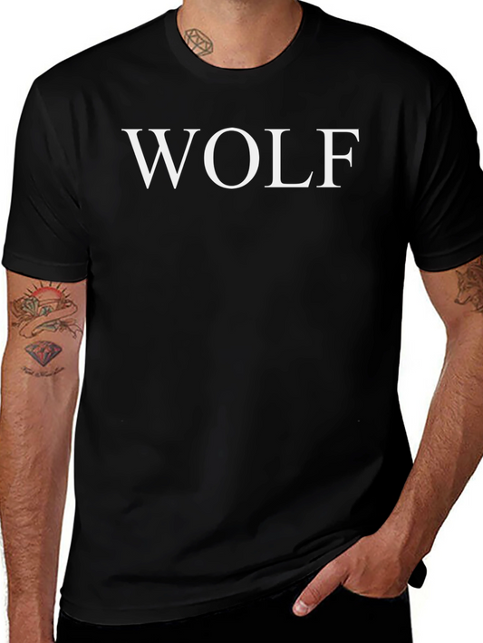 WOLF Graphic Print Crew Neck T-Shirt