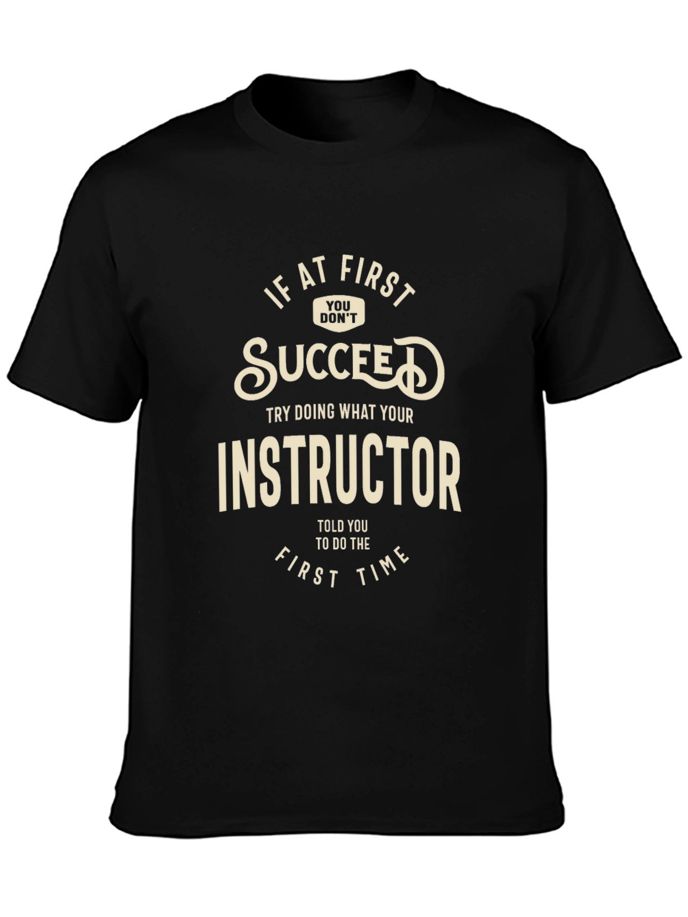 Instructor Advice Black Graphic Tee