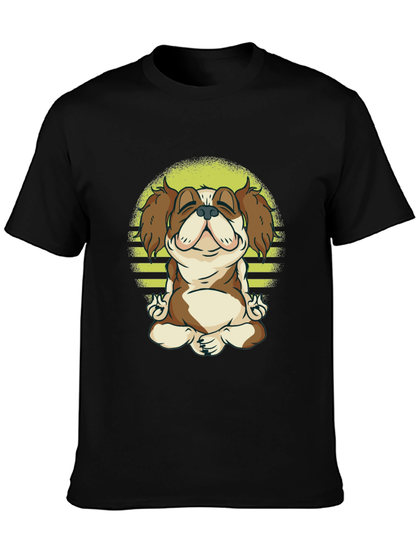 Zen Dog Tee: Meditating Canine Graphic T-Shirt