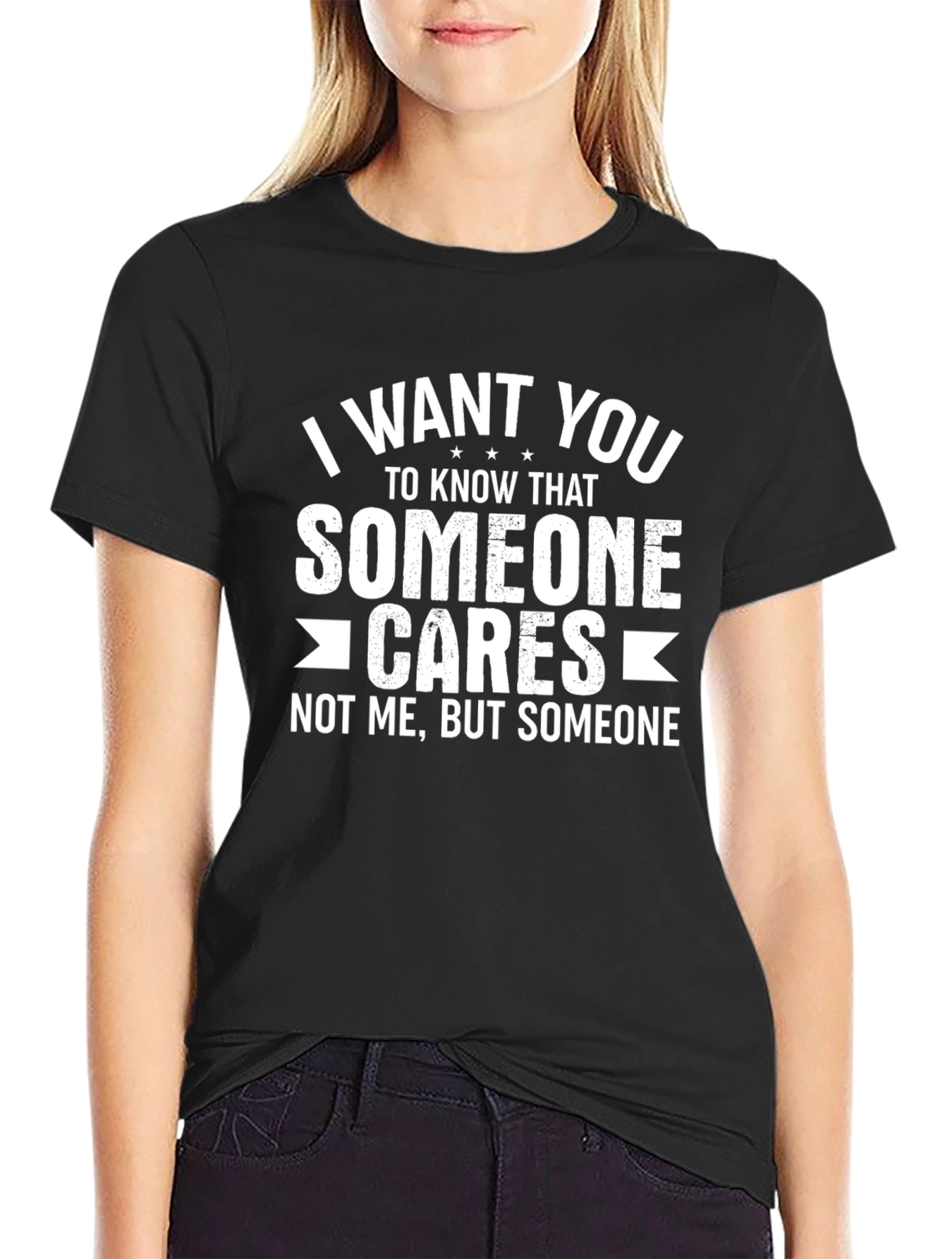 Someone Cares Graphic T-Shirt - Black