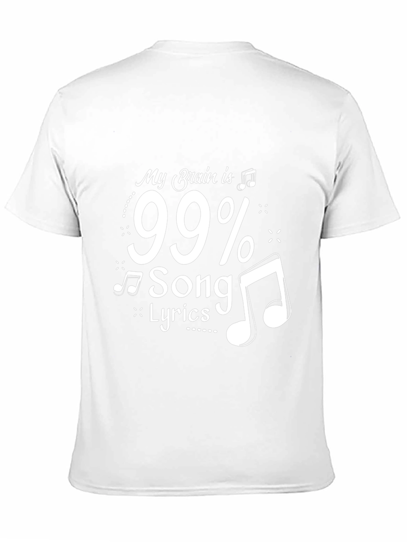 99% Song Lyrics Black Tee - Music Lover Gift