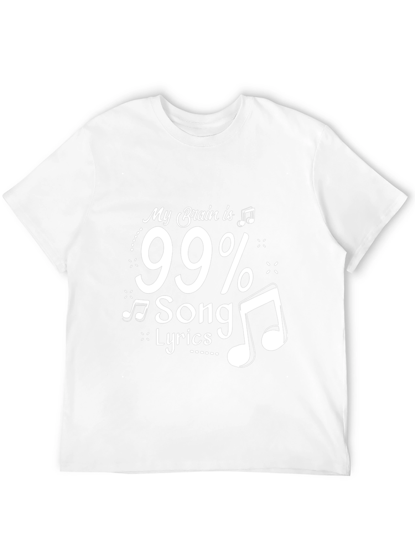 99% Song Lyrics Black Tee - Music Lover Gift
