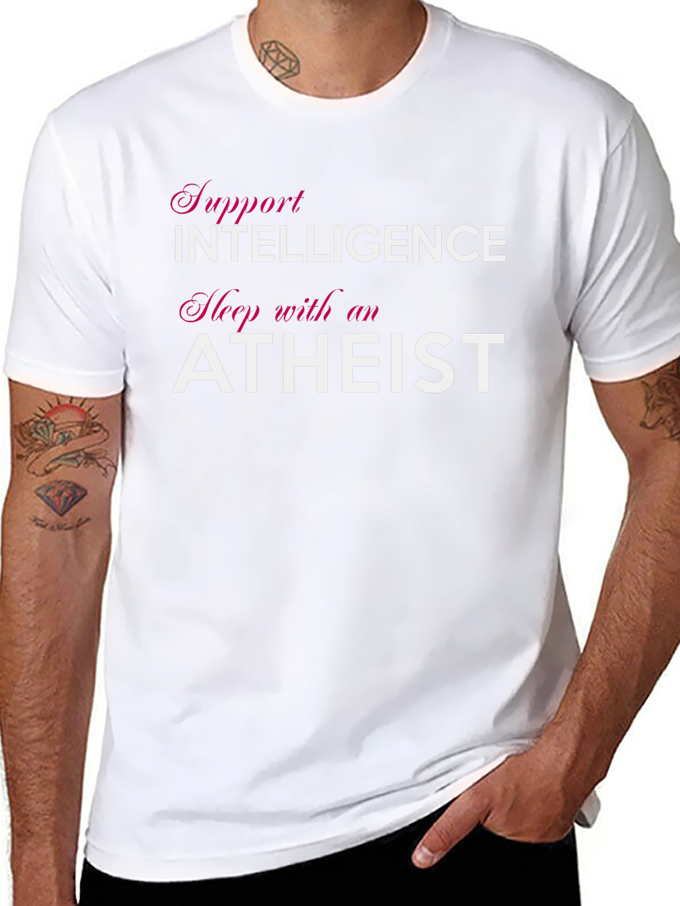 Support Intelligence Sleep with an Atheist T-Shirt