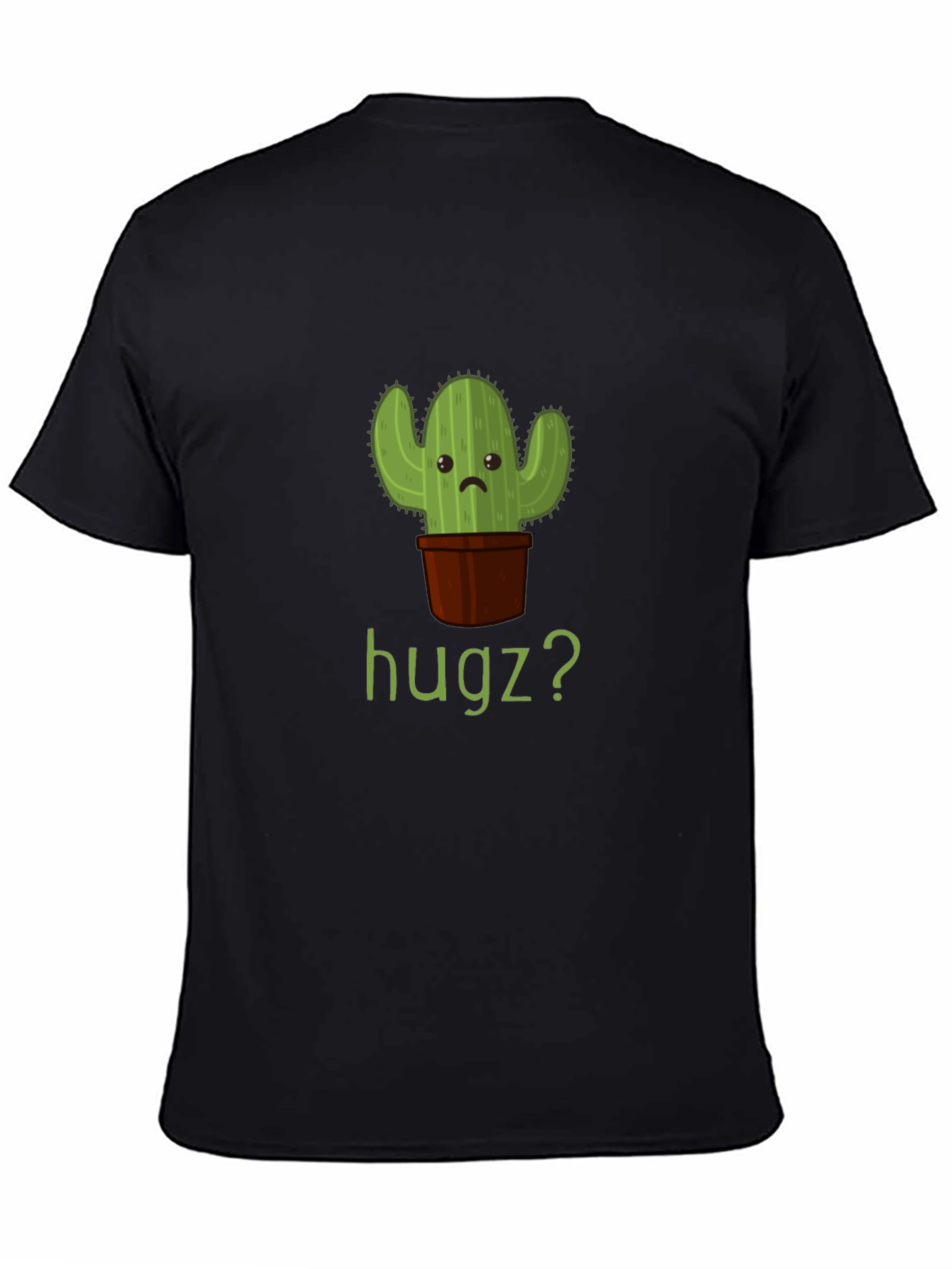 Cactus Hugz? Mens Graphic T-Shirt - Black