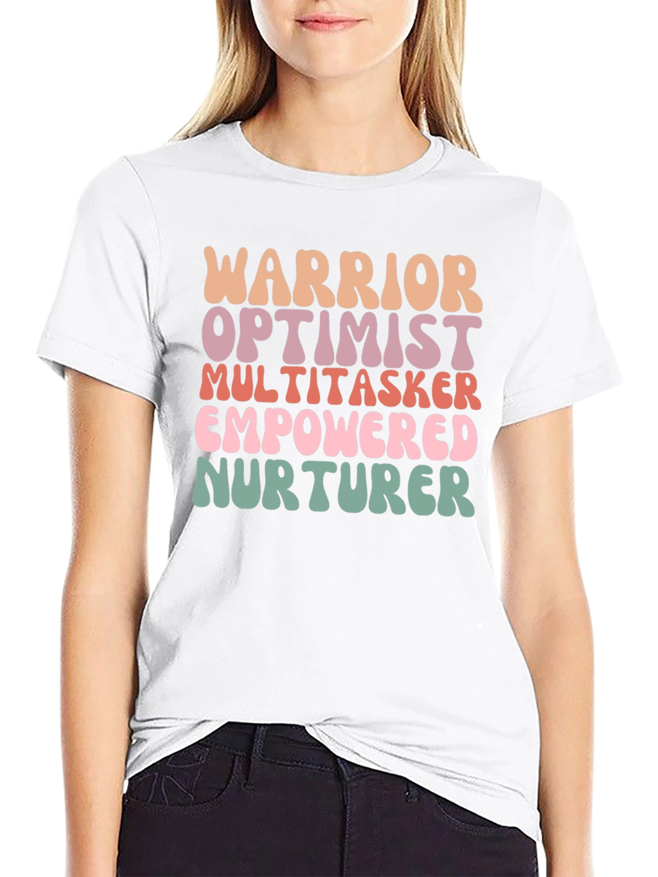 Empowered Woman Tee - Warrior Optimist Nurturer