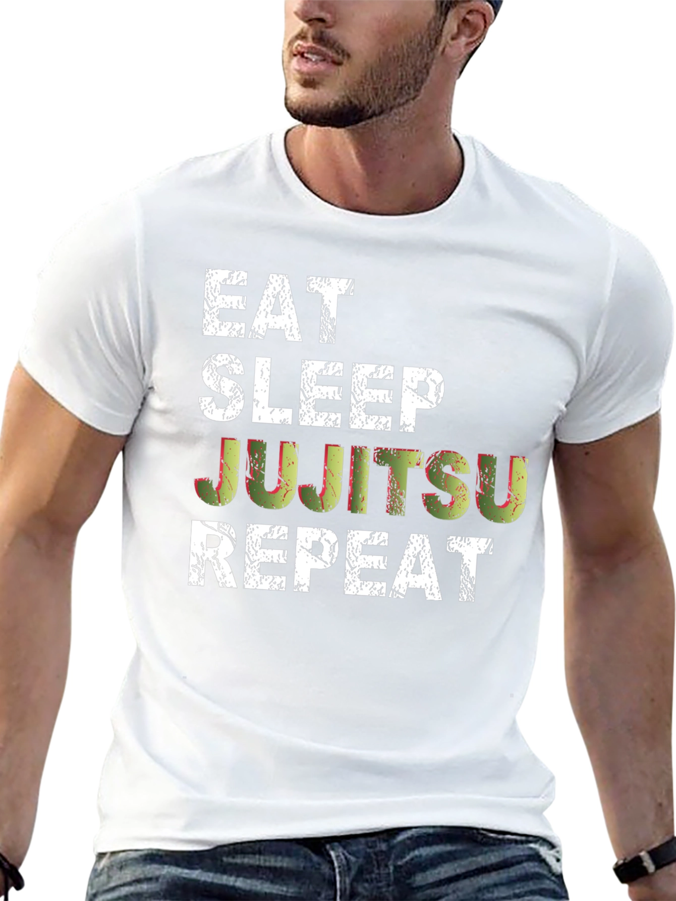 Eat Sleep Jujitsu Repeat Graphic T-Shirt