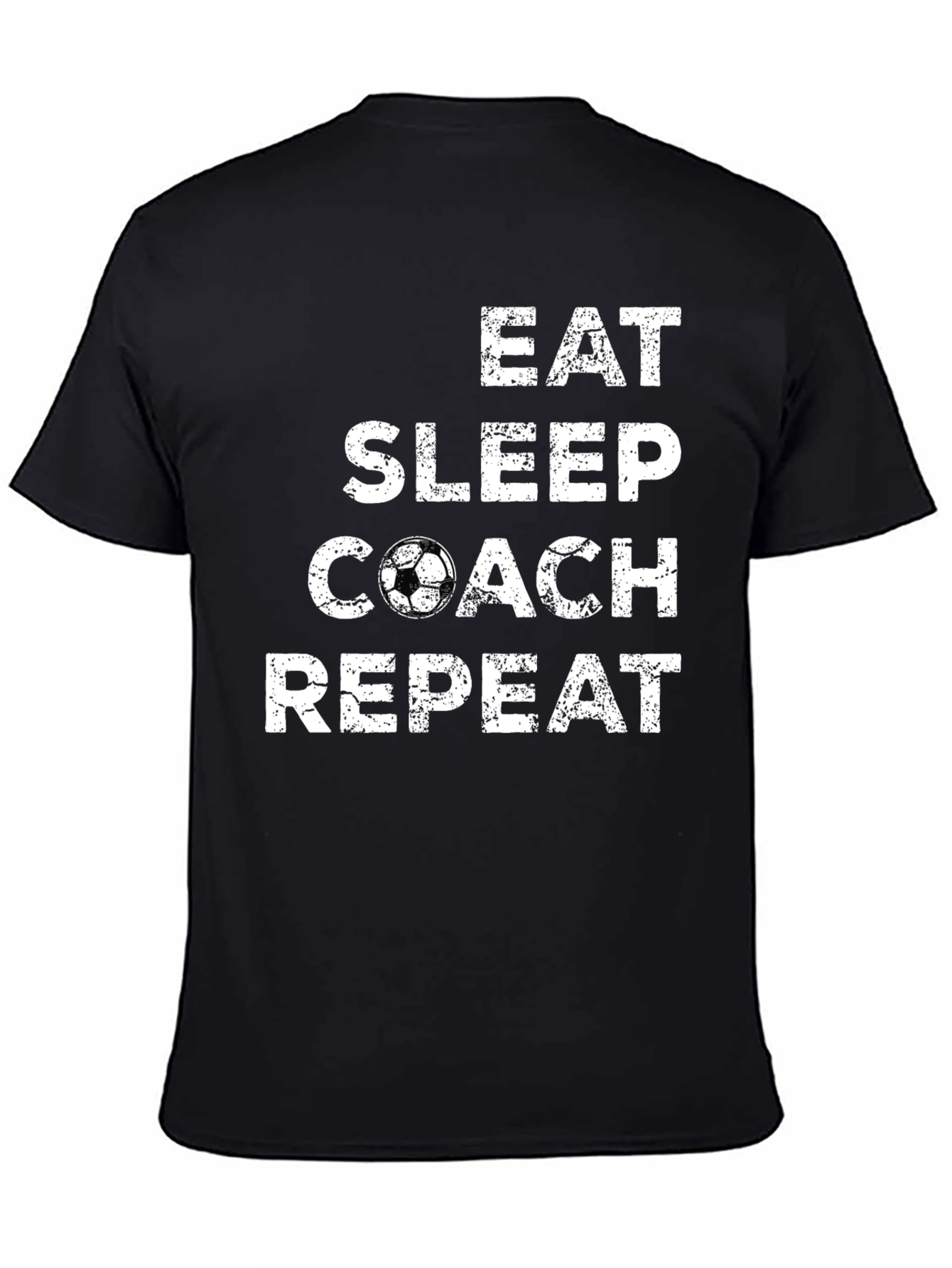 Eat Sleep Coach Repeat Soccer T-Shirt