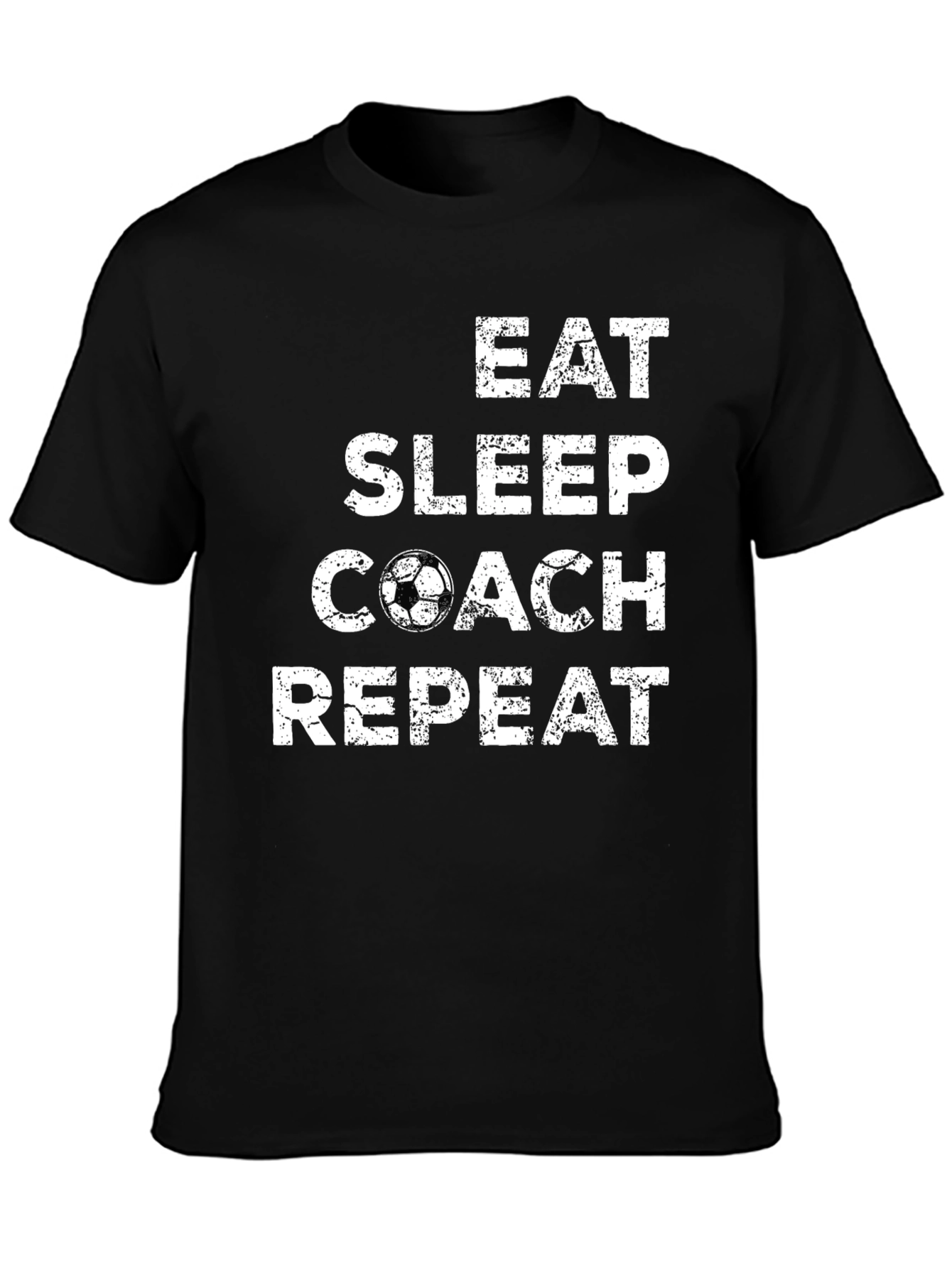 Eat Sleep Coach Repeat Soccer T-Shirt
