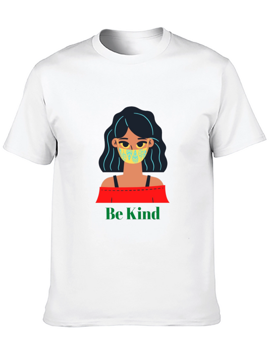 Be Kind Graphic Tee - Black Cotton T-Shirt