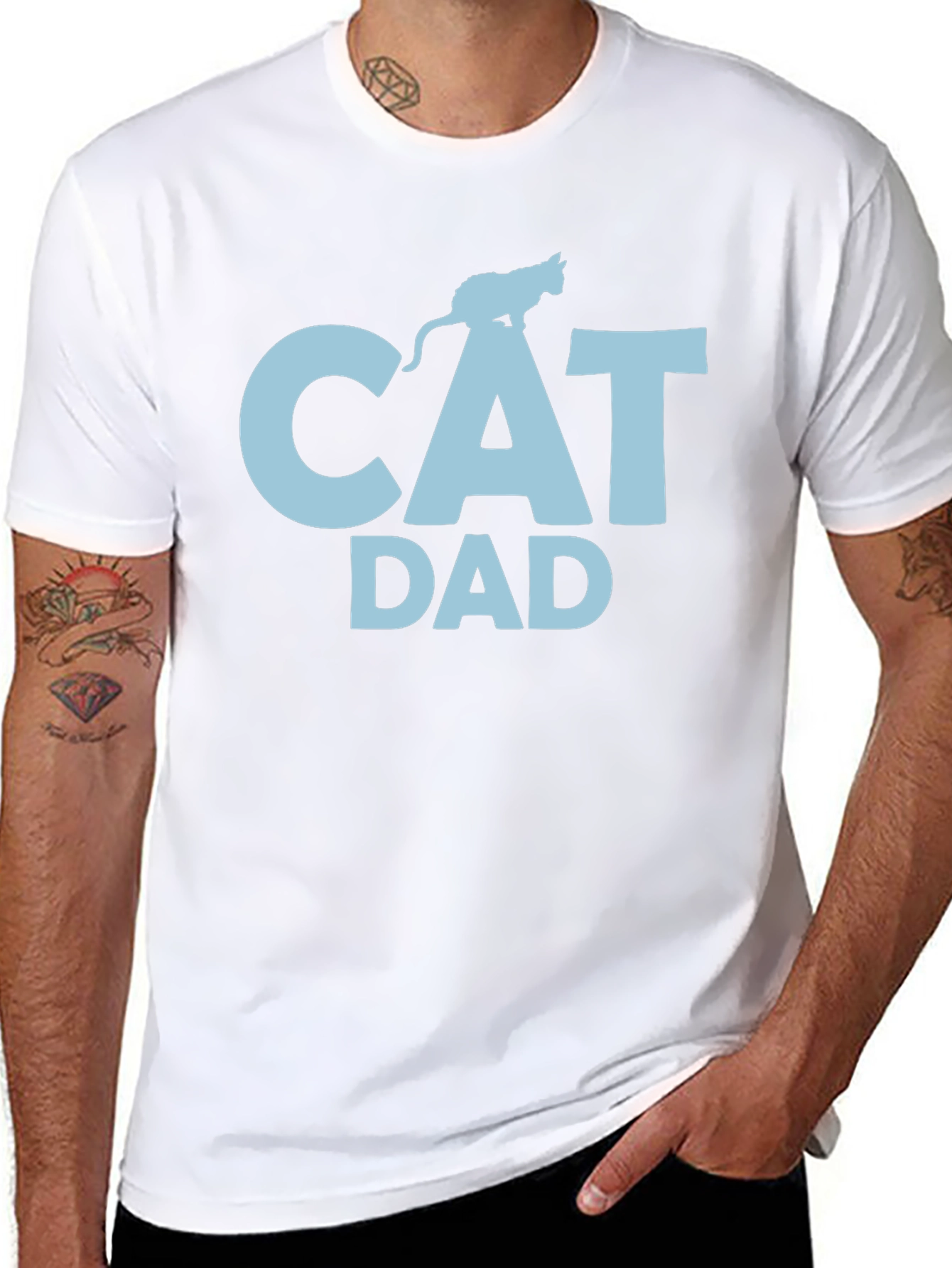 Cat Dad T-Shirt - Funny Feline Lover Tee